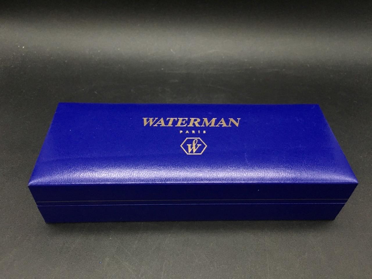 WATERMAN PARIS HEMISPHERE BALLPOINT PEN BLACK AND GOLD – BLUE INK (IN BOX) E4736