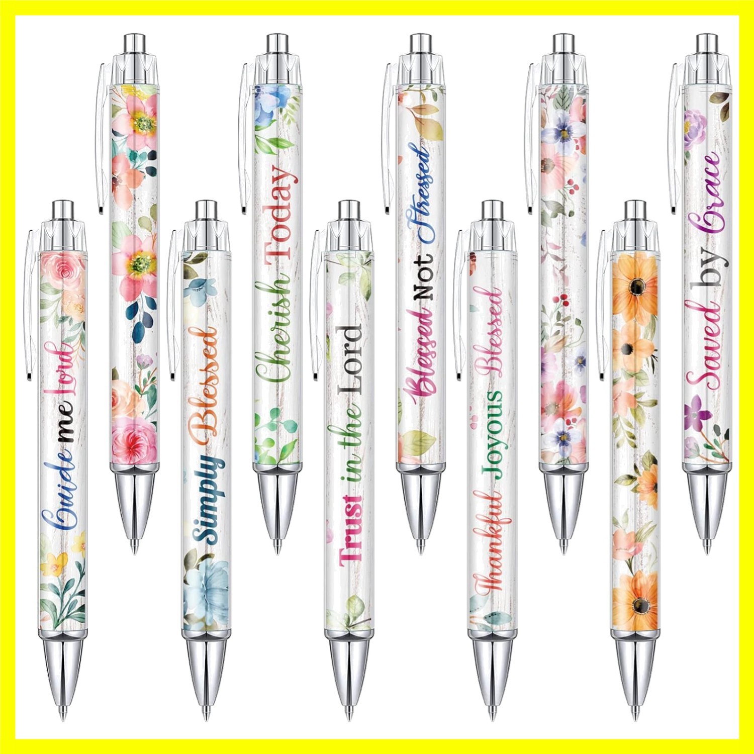 10 Pcs Christian Pens for Women Religious Ink Pens Easter Gifts Inspirational…