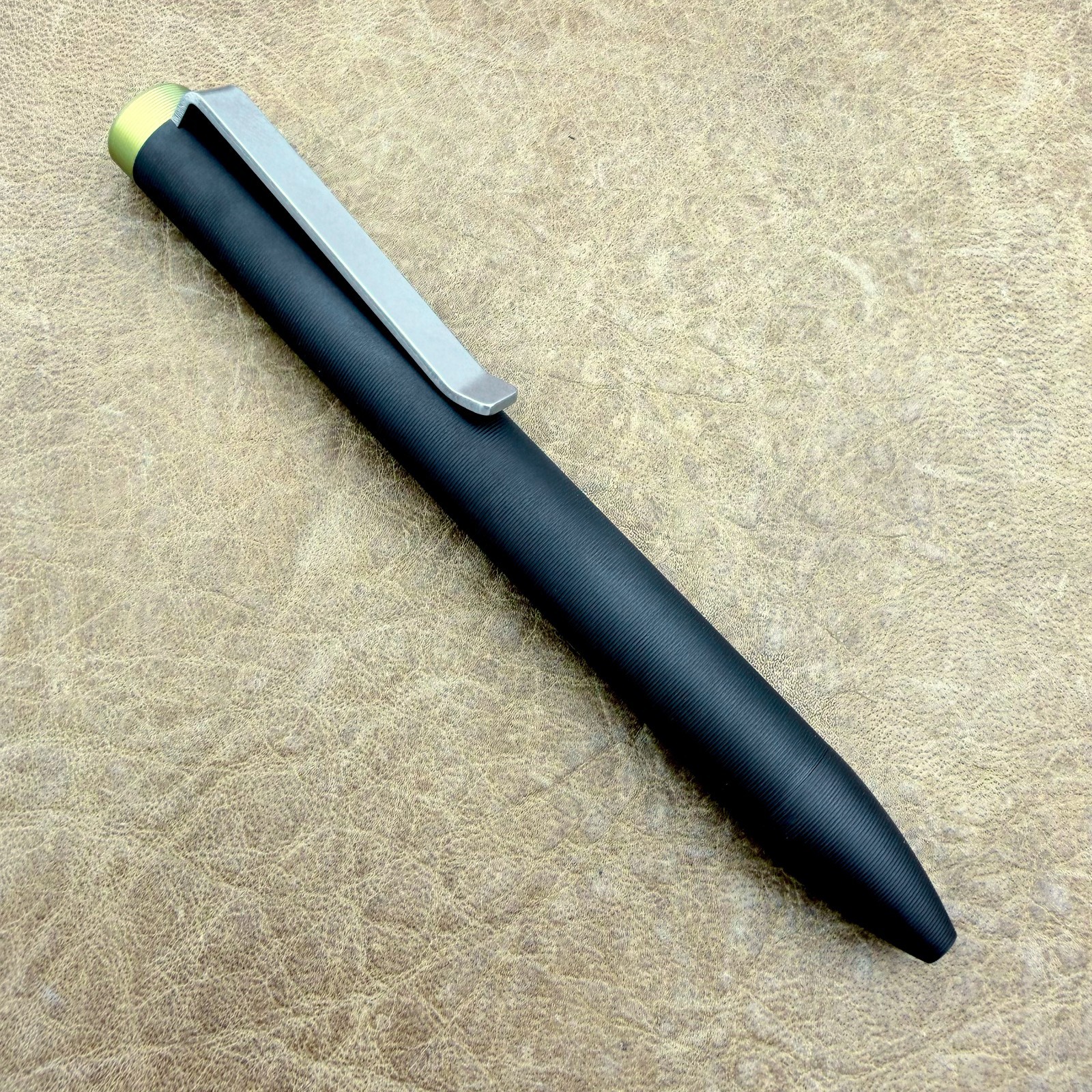 Tactile Turn – Titanium Bolt Action Mini Size Pen Black Ano Color [4.4″]