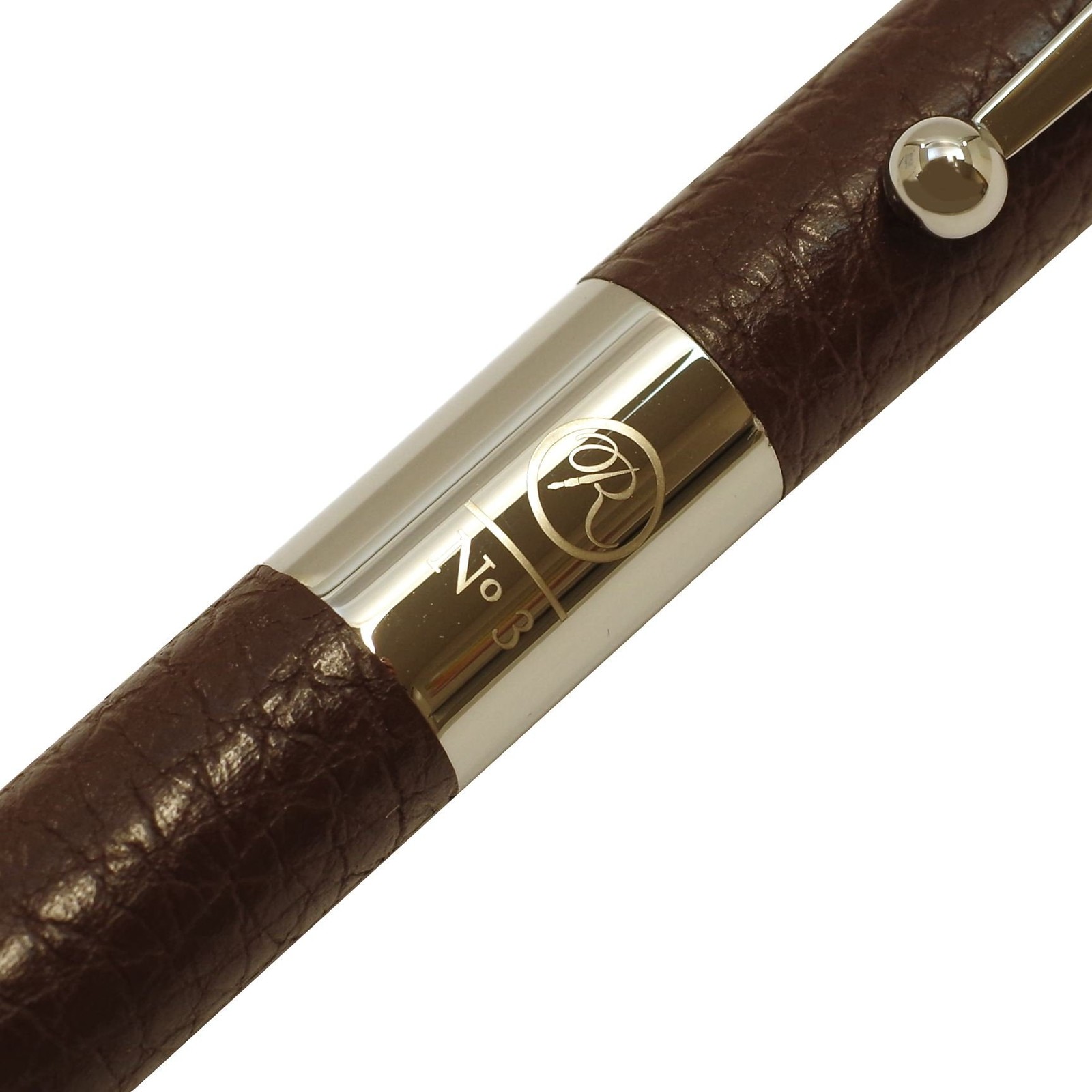 No.3 Ballpoint Pen Genuine Leather (Burnt Umber)