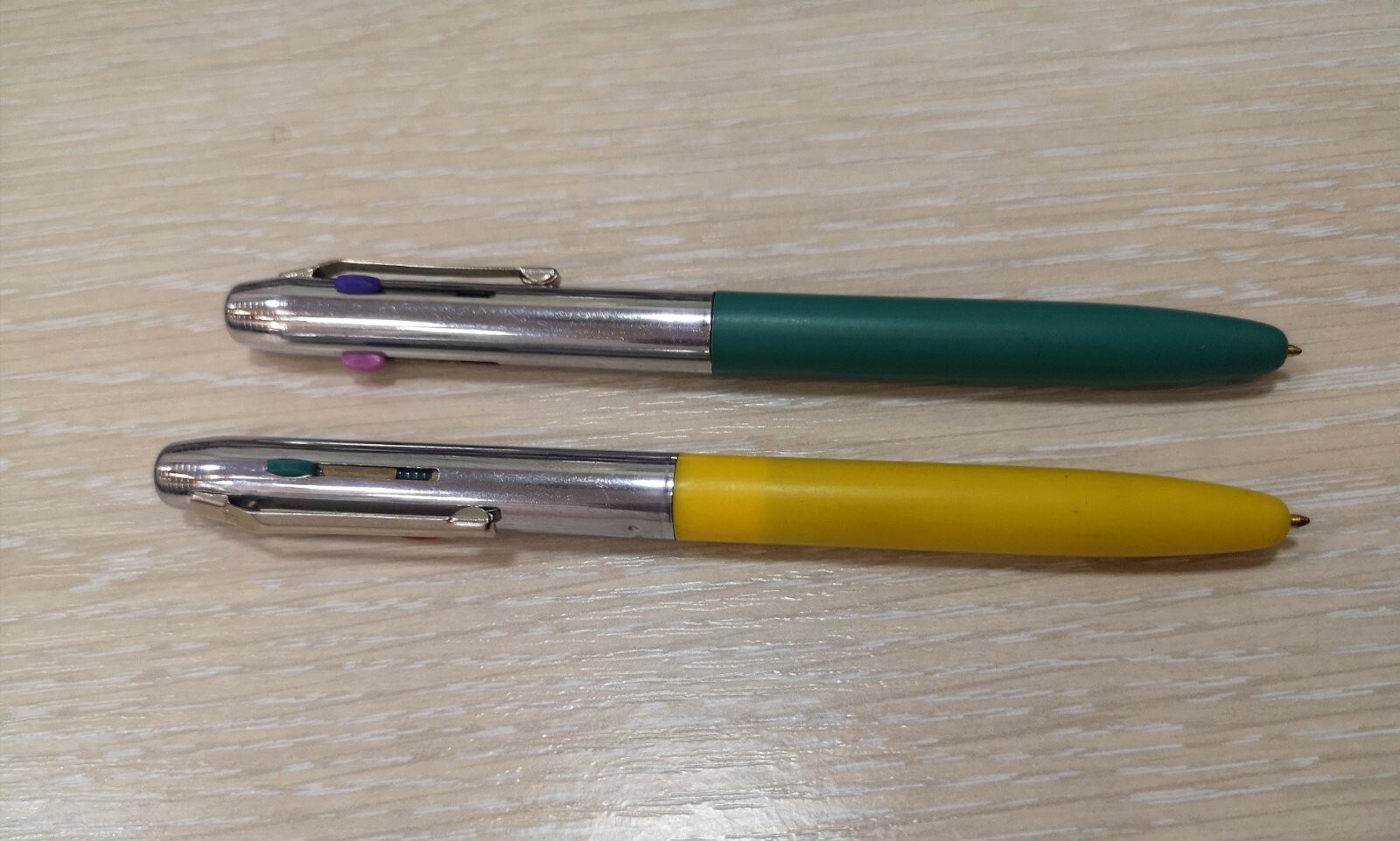 NEW!Vintage Set 2 pcs.USSR Soviet Russian Mechanic Ballpoint Pen 3 Colors