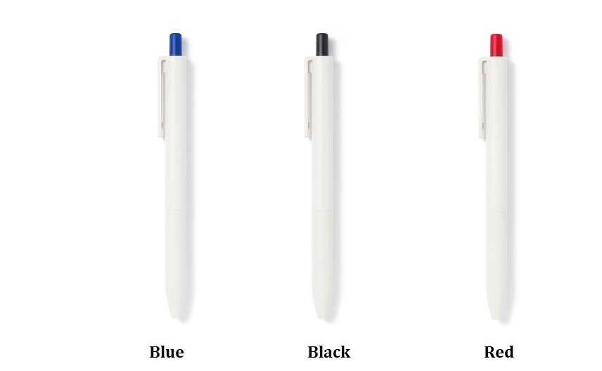 Set 3 Colors Muji Smooth-writing Oil-based Ballpoint Pen 0.5 mm/0.38mm /0.7mm