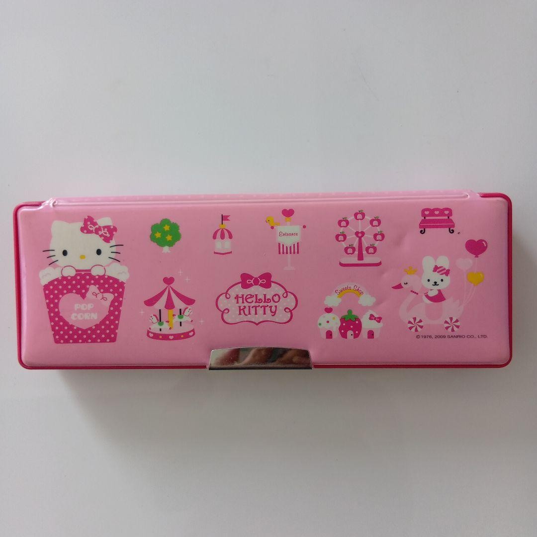 Sanrio Hello Kitty pink pencil case, open on both sides #3a997a