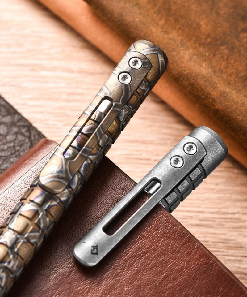 Titanium PEI Ballpoint Pen Bolt Action Signature Writing Pocket Pen EDC Office