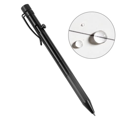 Rite In The Rain Weatherproof Bolt-Action Matte Black Metal Pen Black Ink No.