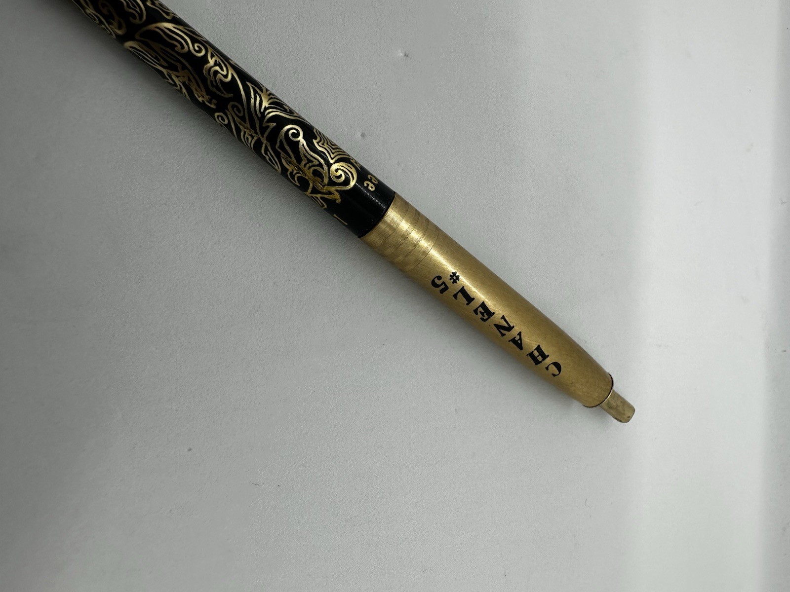 Vintage Arpege Perfumed Writing Pen Set 14 KT Gold Filigree with Case