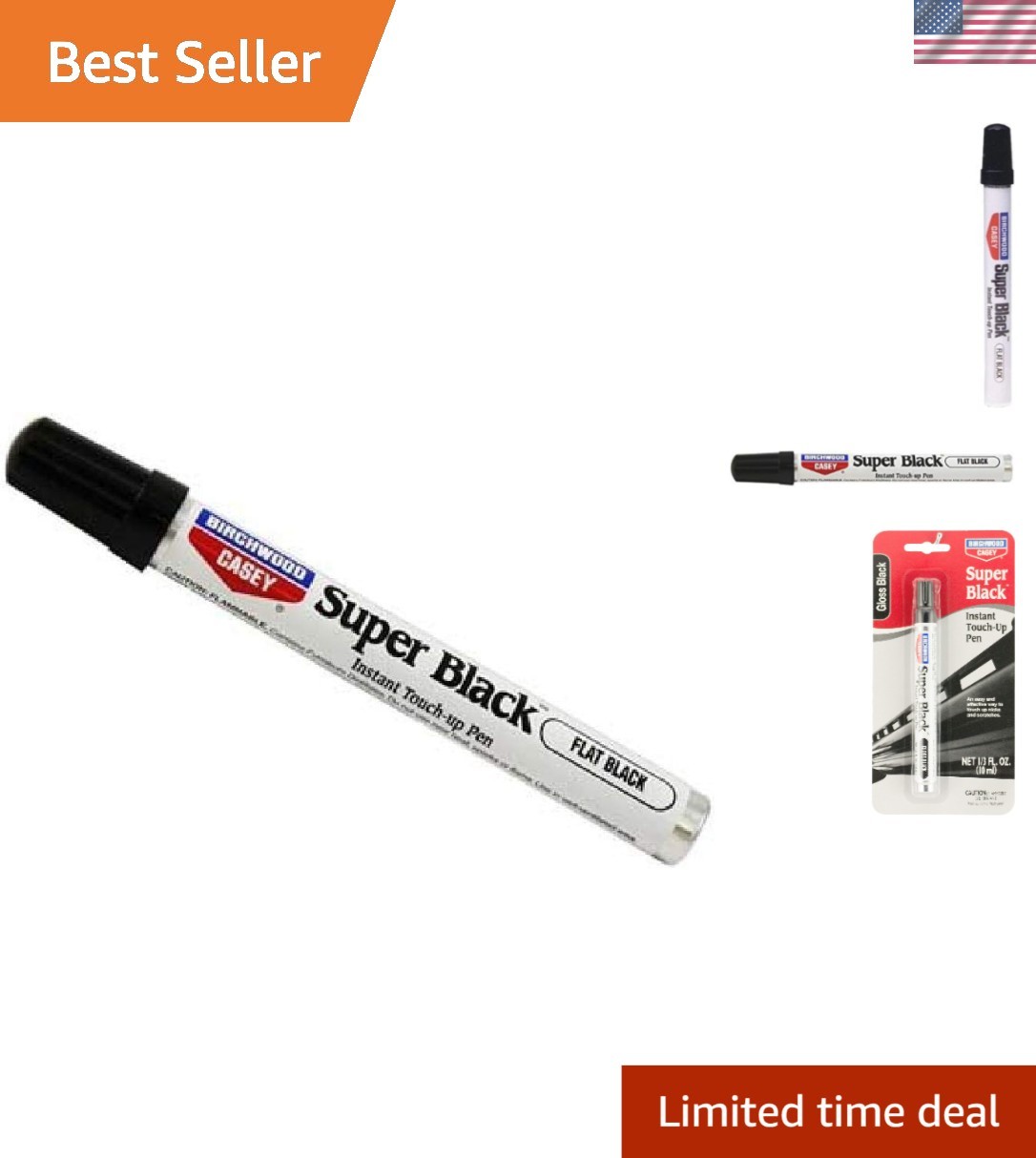 Versatile Fast-Drying Touch-Up Pen in Flat Black – Perfect for Metal and Plastic