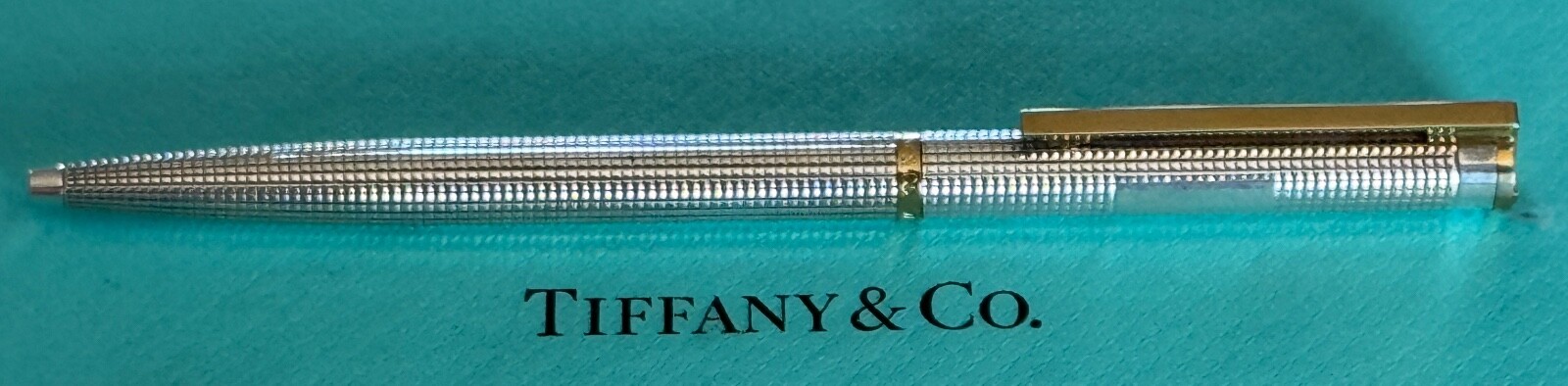 Tiffany & Co. Engine Turned Ballpoint Pen Sterling Silver 925 Vintage Germany