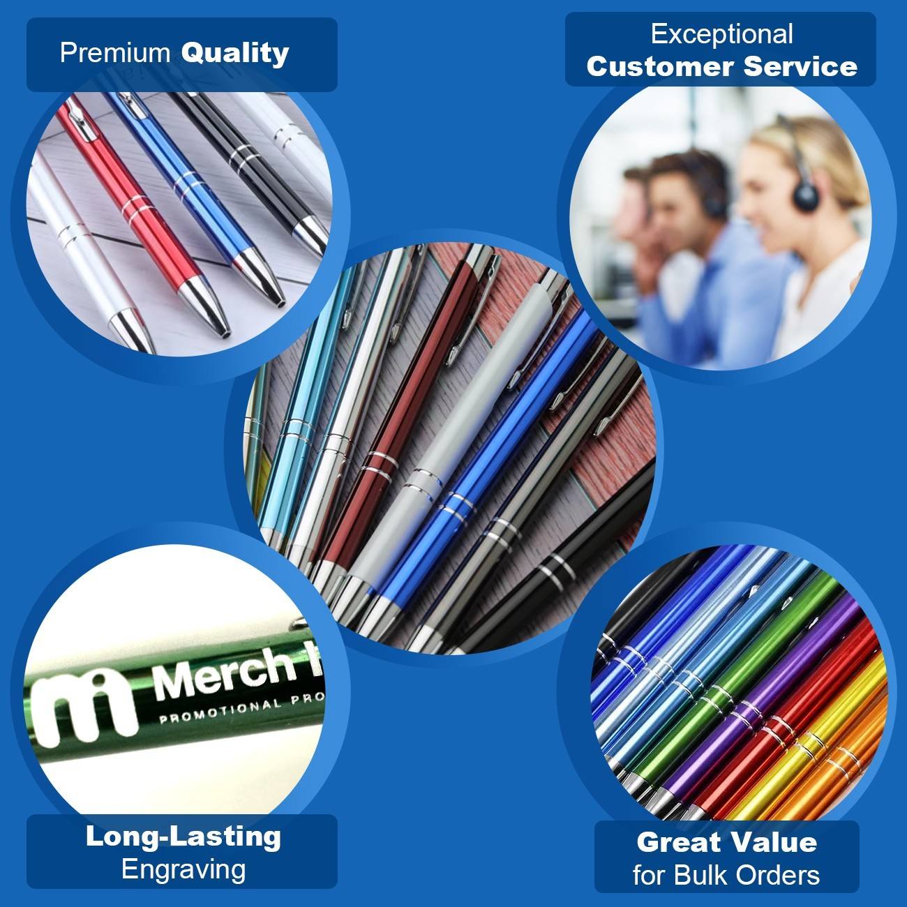 Personalised Pens 10-300 Bulk Order Metal Customised Pen Ballpoint Pen Gift