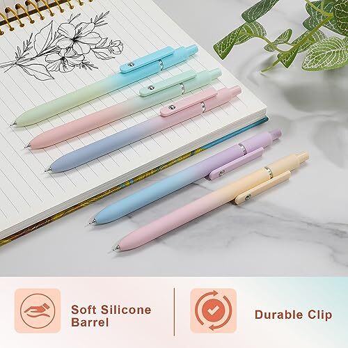 10pcs Pens Black Ink Gel Pens Medium Point 0.7mm 10Pcs Gradient – Black Ink