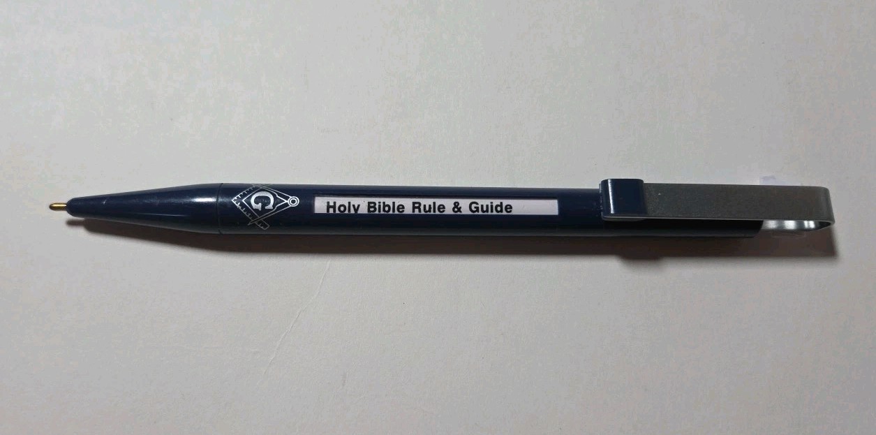 Vintage Masonic Ritual Ballpoint Pen 5 Points of Fellowship Germany
