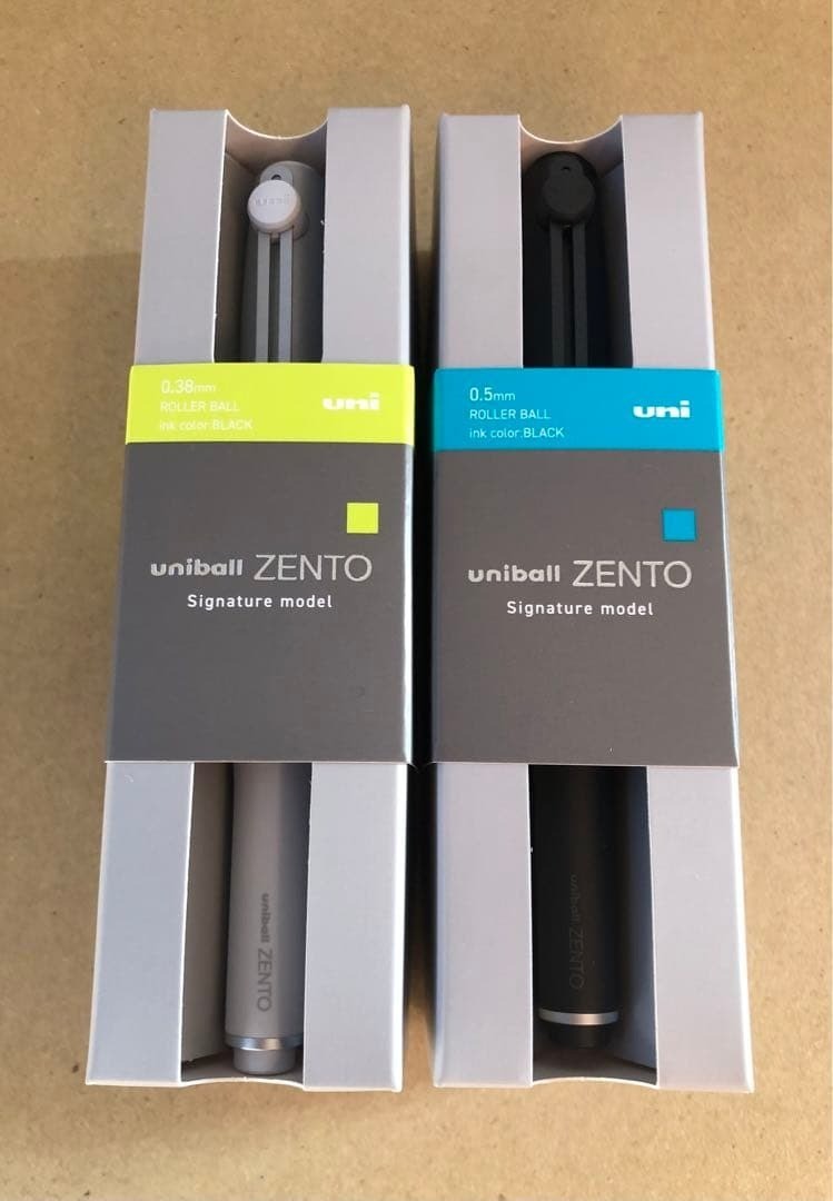 Uniball ZENTO Signature Gel Pen Set – Metallic Black & Silver, 2-Piece Set