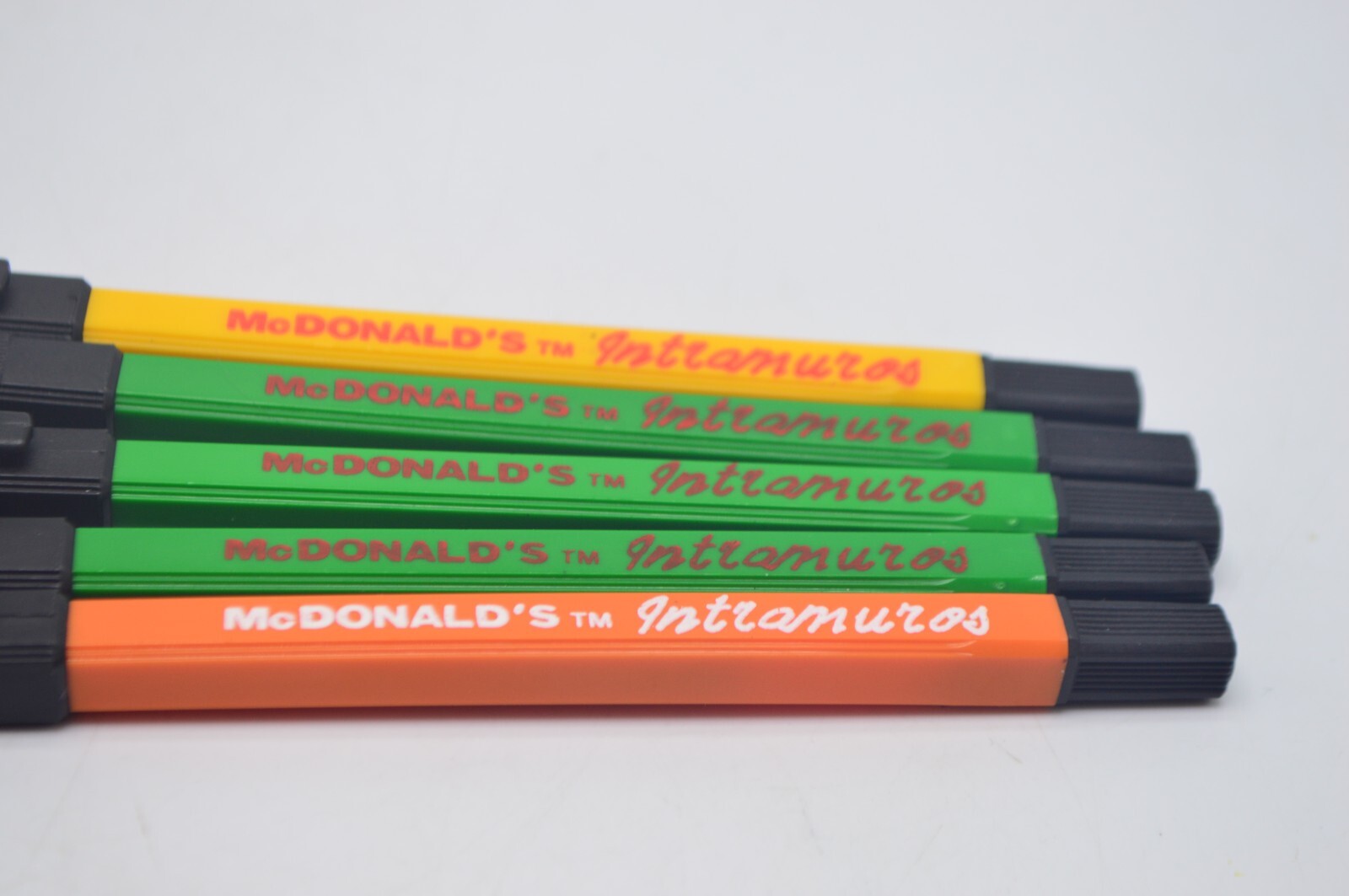 Lot of Five (5) Vintage McDonalds Pens Made in Italy Unknown If Ink Still Works