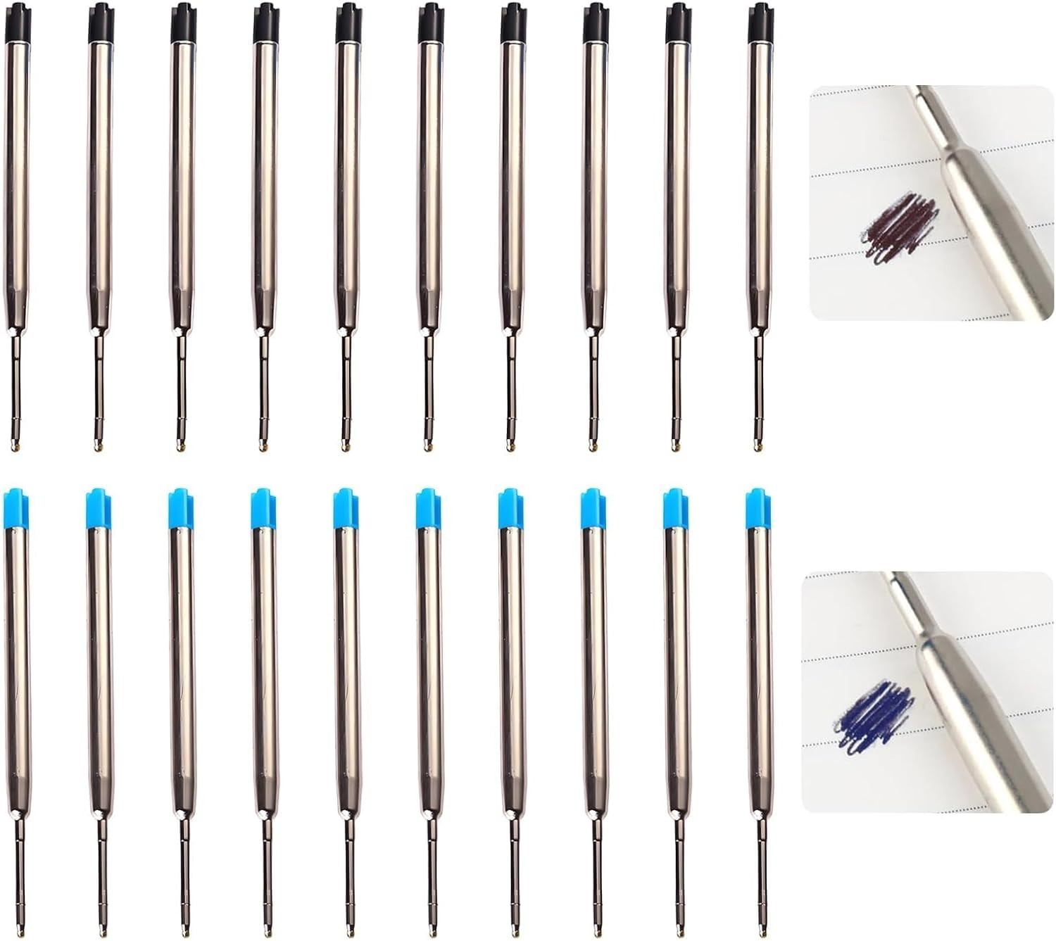 20 Pack Ink Pen Refills for Parker, Ballpoint Pen Refills, 3.9″ Medium 1.0 mm Ti