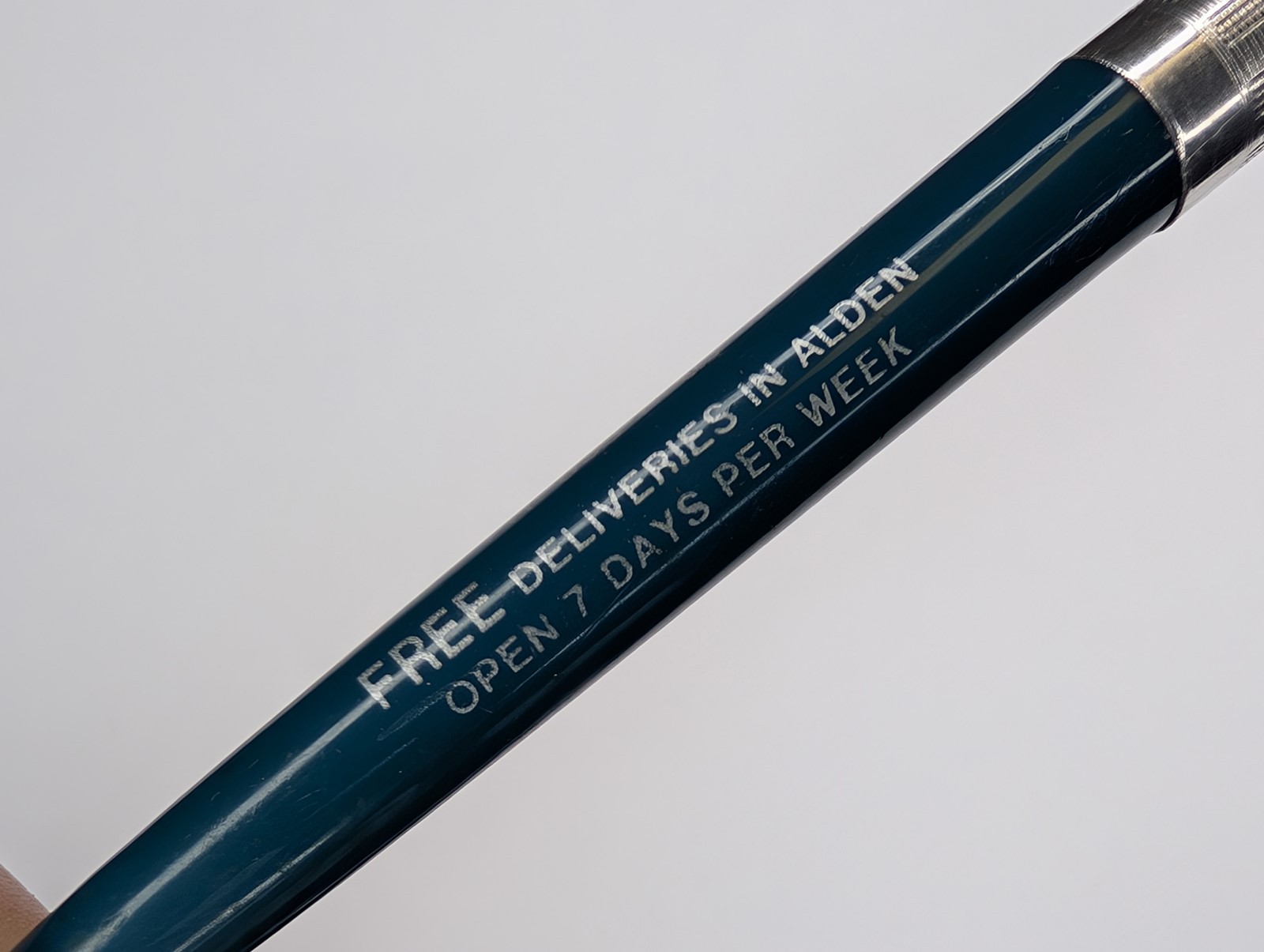 c1970s Alden, Iowa Joe’s Clover Farm Grocery Advertising Pen 7 Days IA G24