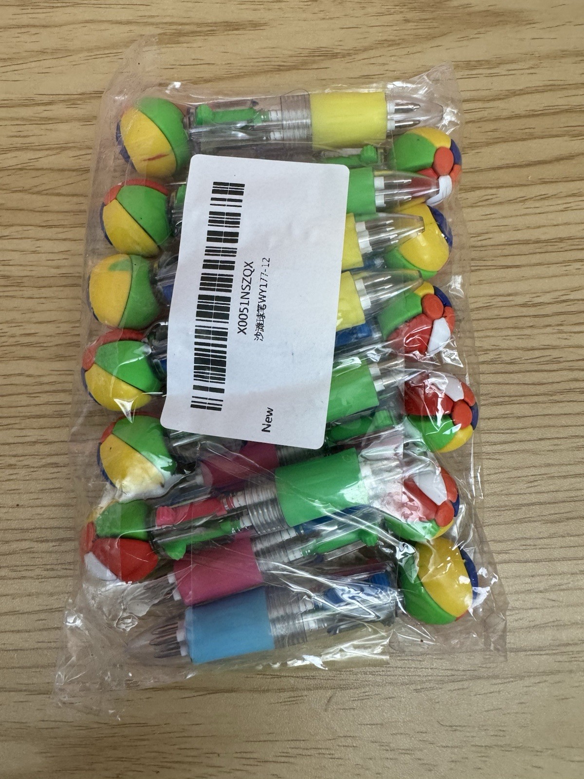 20 Pen Bag Of 4-in-1 Mini Multicolor Pens – multicolor Beach Ball Top New