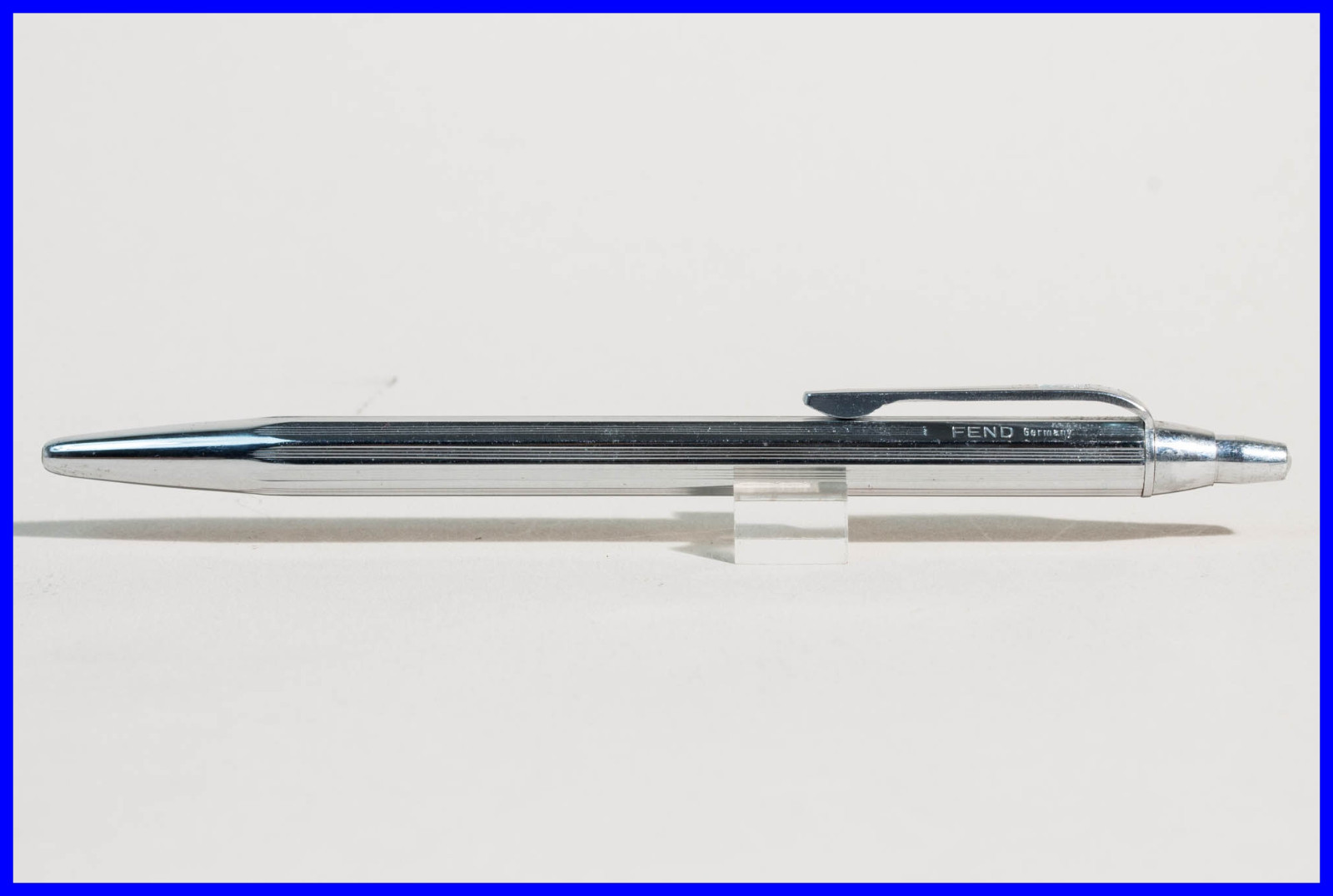 1960er Fend Ballpoint Pen IN Chrome, Vollmetal, Octagonal Unbrührt IN The Boxed