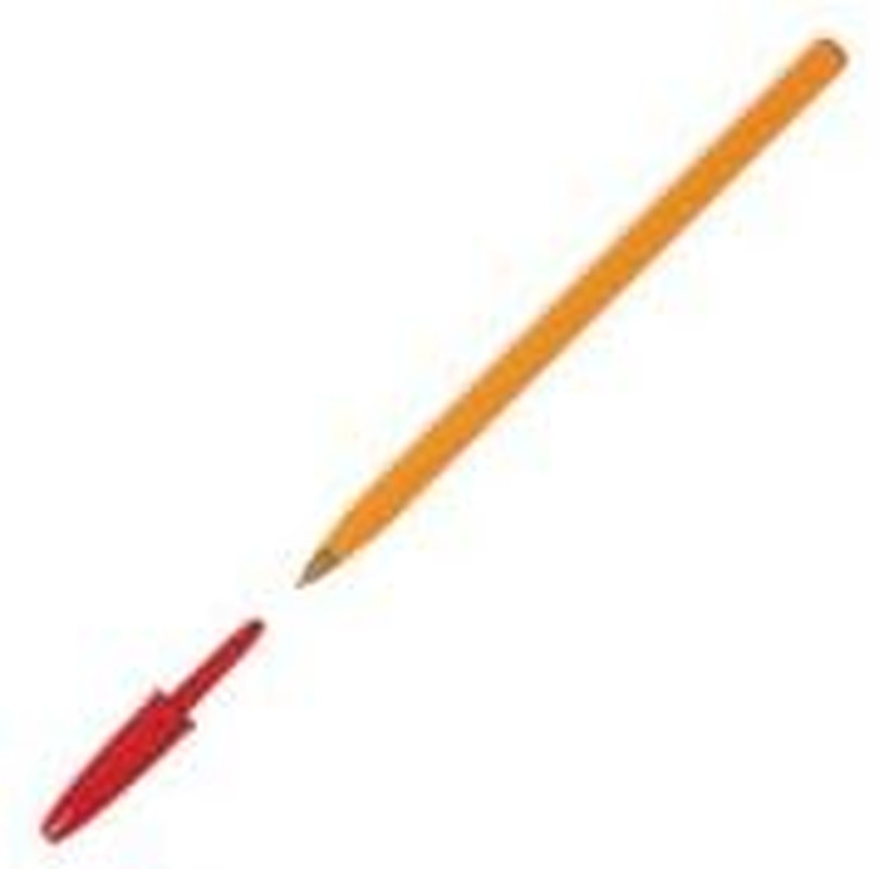 Orange Fine Ballpoint Pens, Fine Point , Red Ink, Box of 20 – Writing Pens
