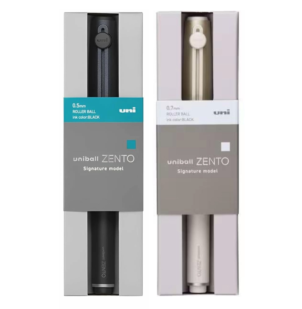 uni-ball ZENTO Signature Model Rollerball Pen Set 0.5mm & 0.7mm Japan NEW