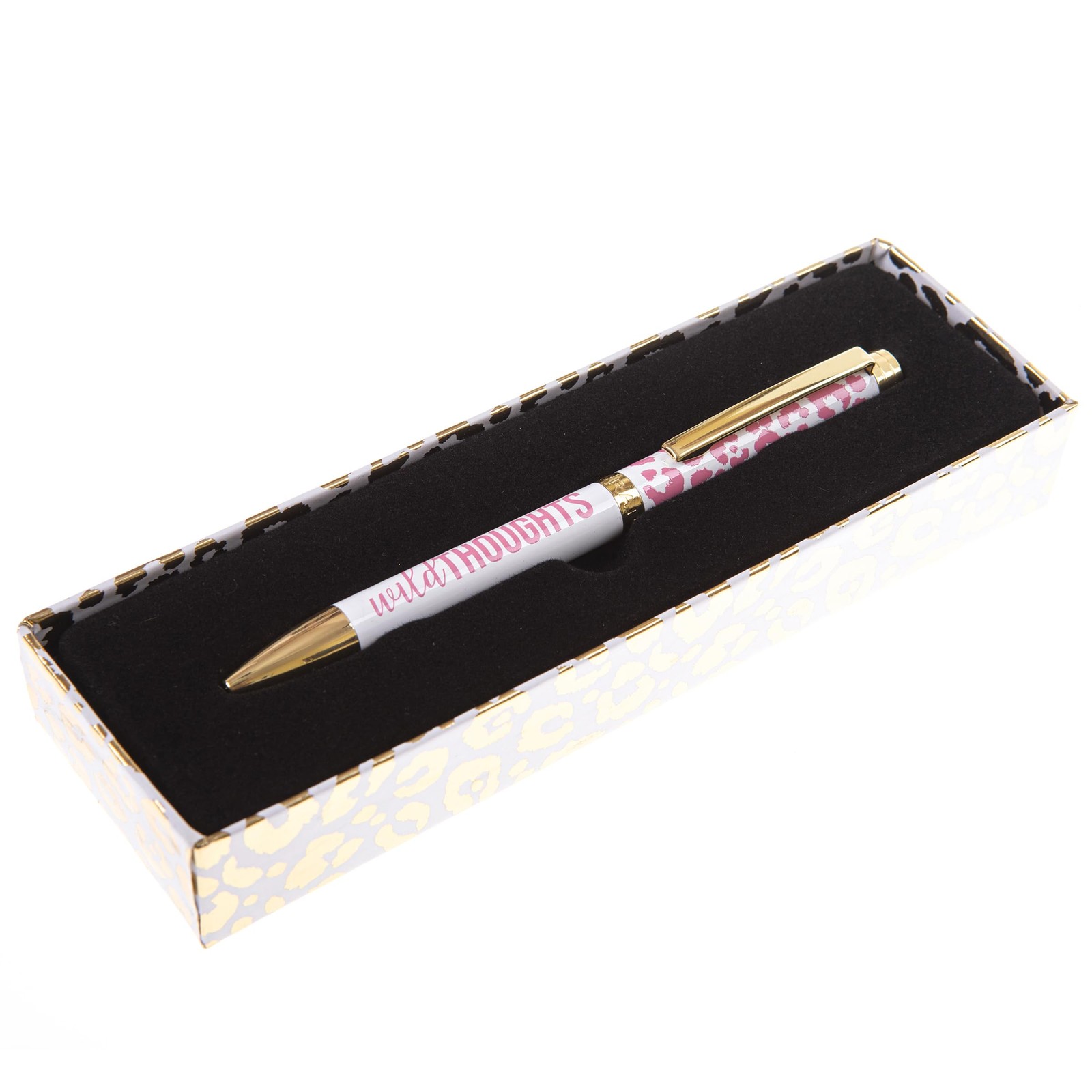 Wild Thoughts Leopard Pink Ballpoint Pen Stylish Writing Instrument Gift