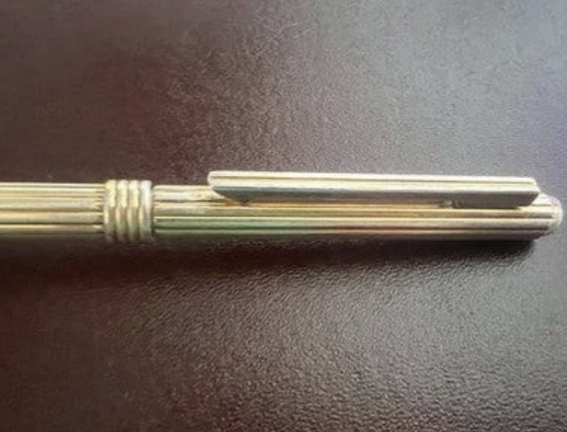 Dior Ballpoint Pen Solid SILVER 925 Rotating Writes Vintage
