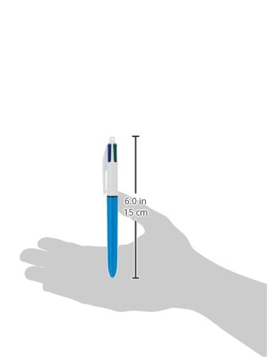 4 Color Retractable Ballpoint Pens with 1 Count Assorted – Original Blue Barrels
