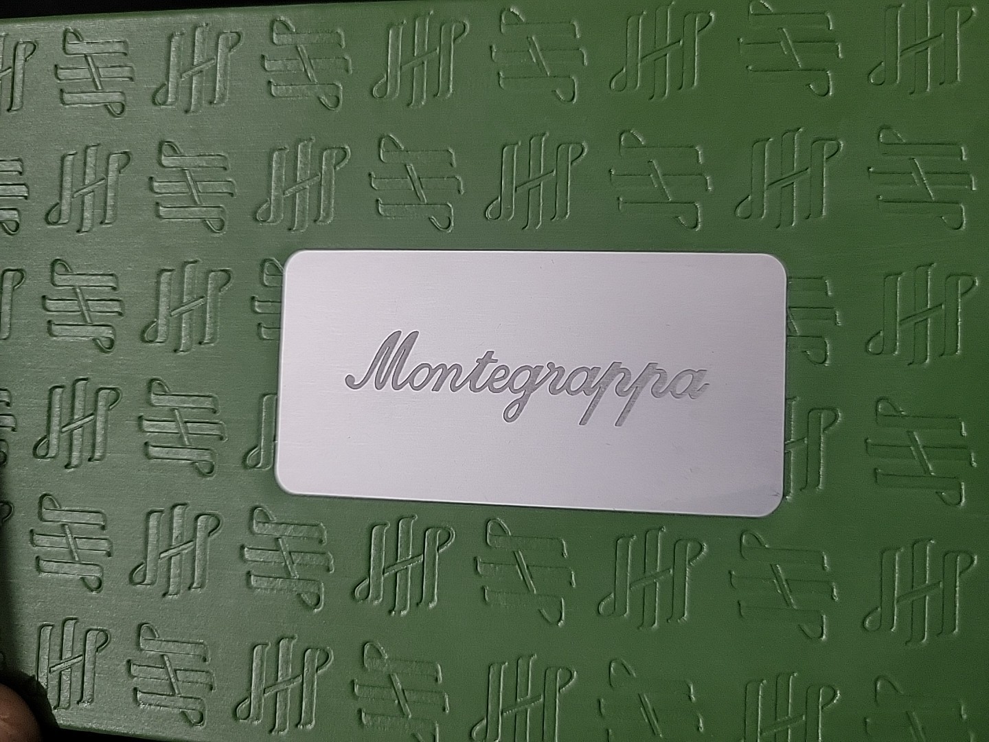 Rare Luxury Montegrappa Black Resin Rollerball Pen Rose Gold Trim w/ Box Italy