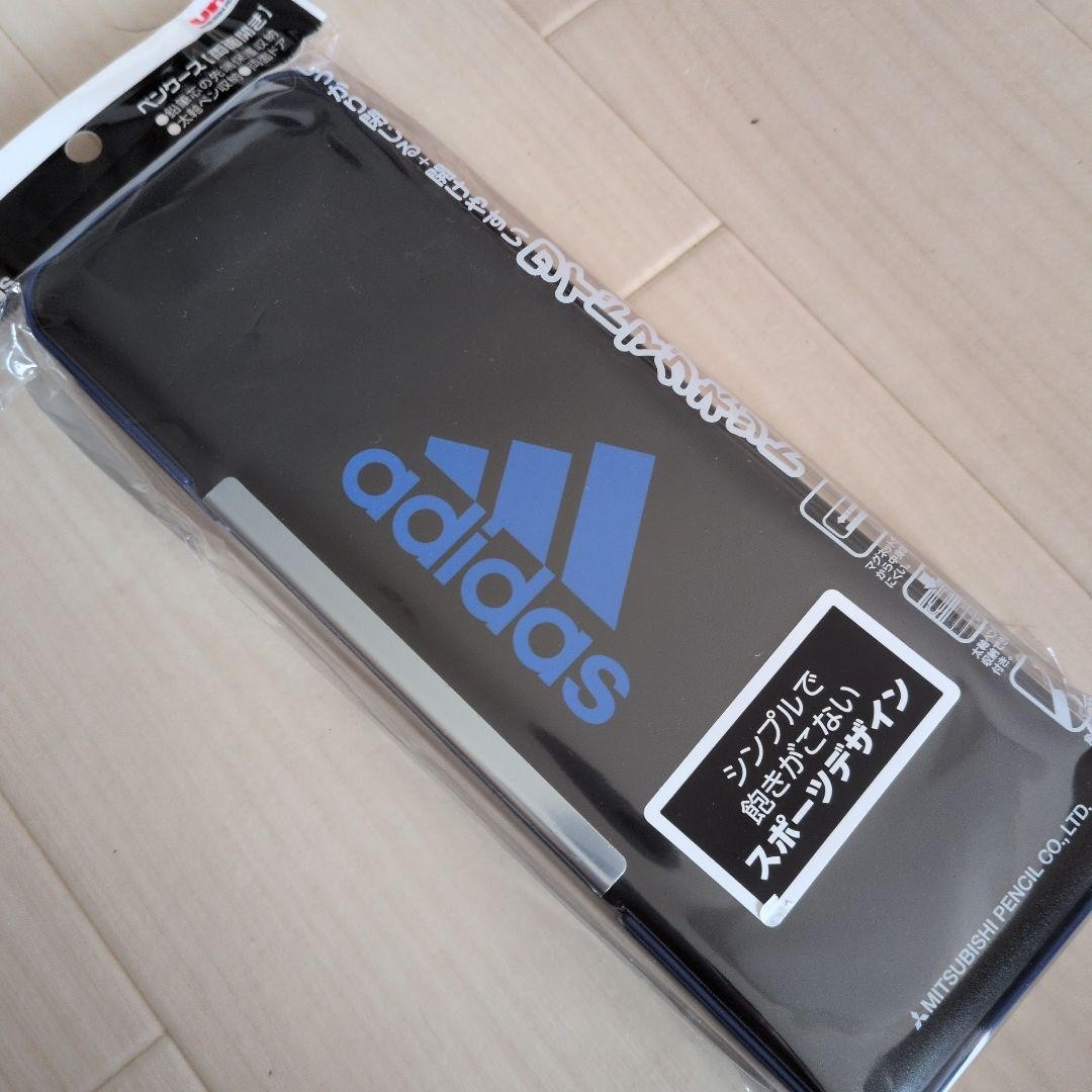 UNI Mitsubishi Pencil adidas Pencil Case Pen Case Open on Both Sides #2c3d9f