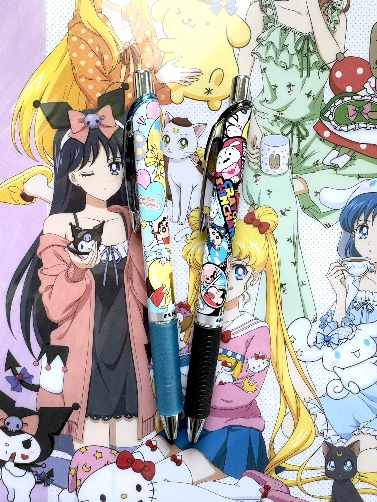 Made in Japan Crayon Shin-chan Gel Pens – Party & Characters Design Black & Blue