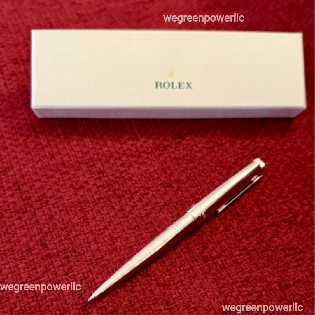 NEW Rolex VTG Style Palladium-Finish Ballpoint Pen | AD VIP Gift, Refillable