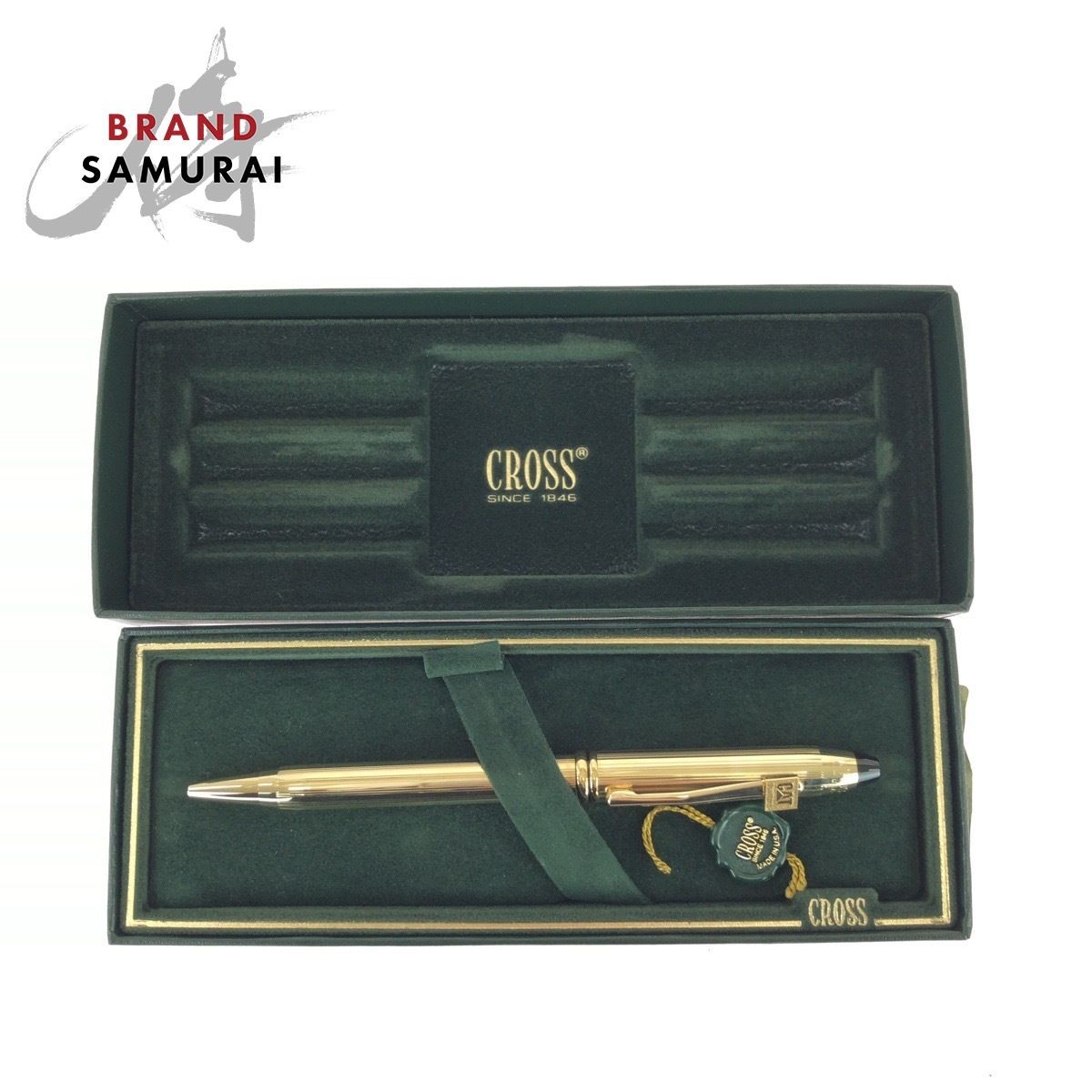 CROSS Vintage Townsend Gold Brass Ballpoint Pen Unisex Ladies 602593 [Used]