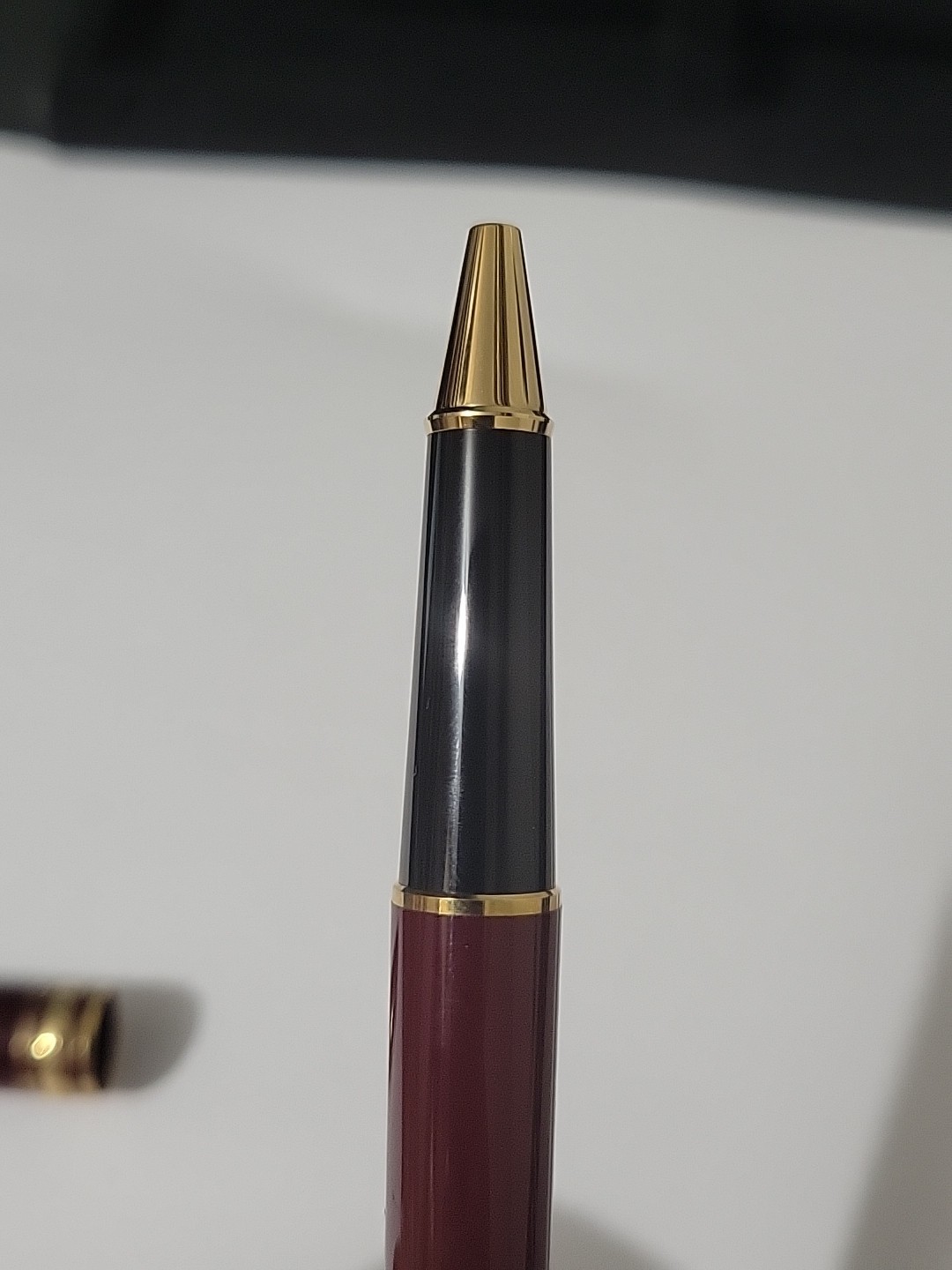 Montblanc Meisterstuck Bordeaux Ballpoint Pen Gold Trim West Germany with Box