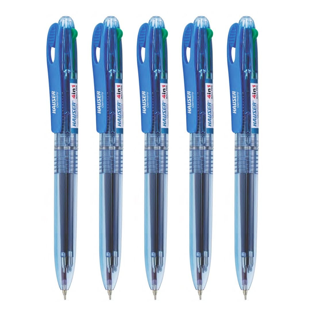 Hauser Germany 4 in 1 Retractable Ball Pen Smooth & Effortless Writing With FS