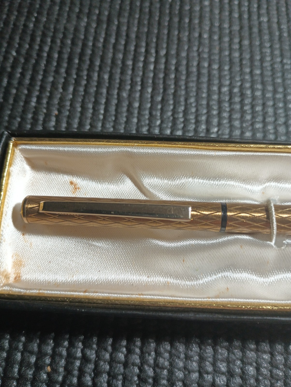 Aurora Gold Tone Ball Point Pen Vintage Carpogiani Bologna, Italy Original Box