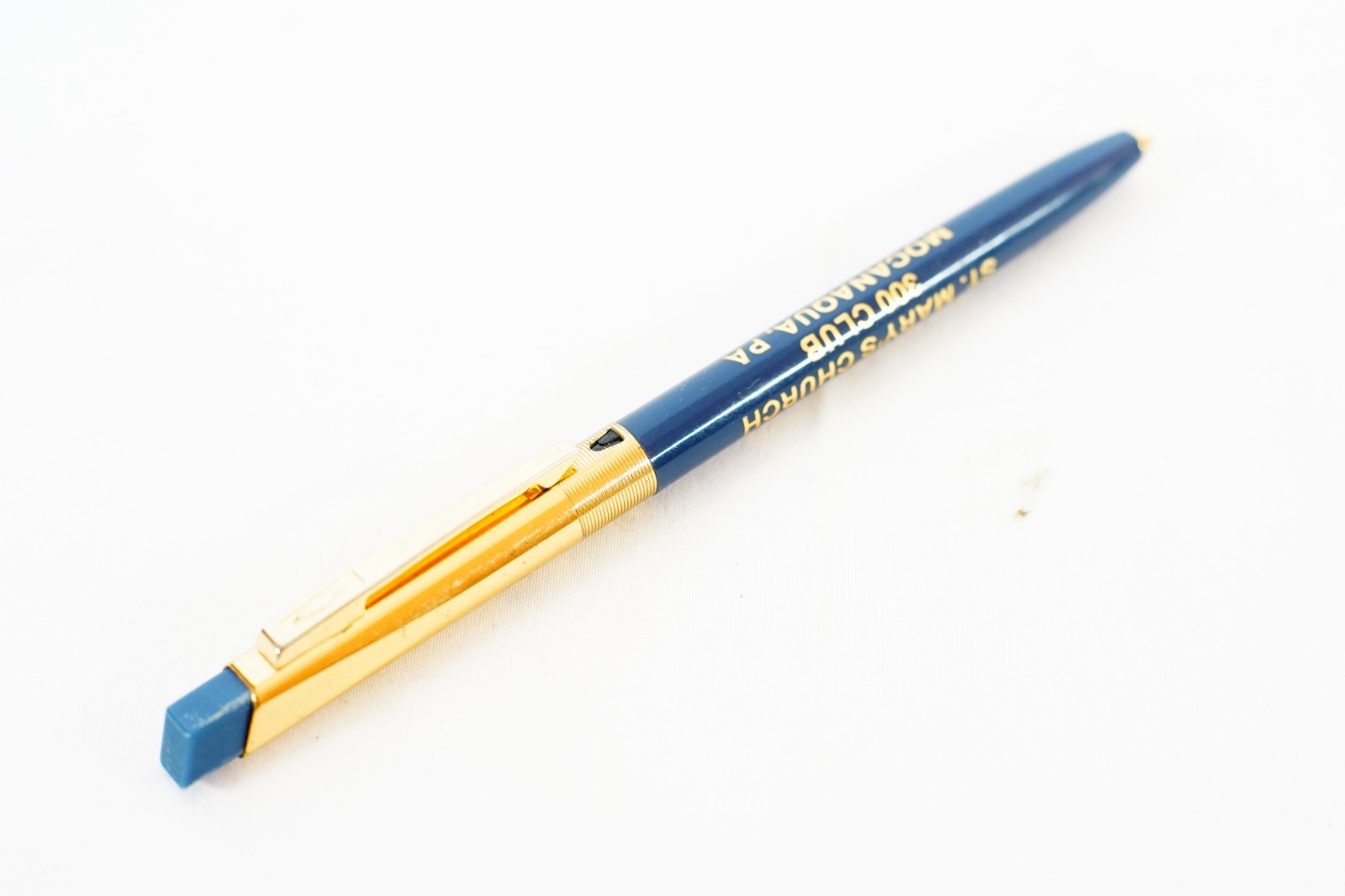 Vintage Mocanaqua St Marys Church 300 Club Advertising Ballpoint Pen