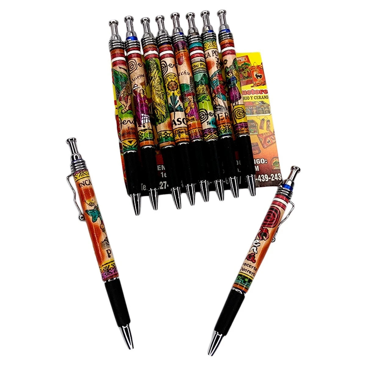 1 PCS PERU GENUINE PERUVIAN ETHNIC SOUTH AMERICA HANDMADE SOUVENIR LEATHER PEN