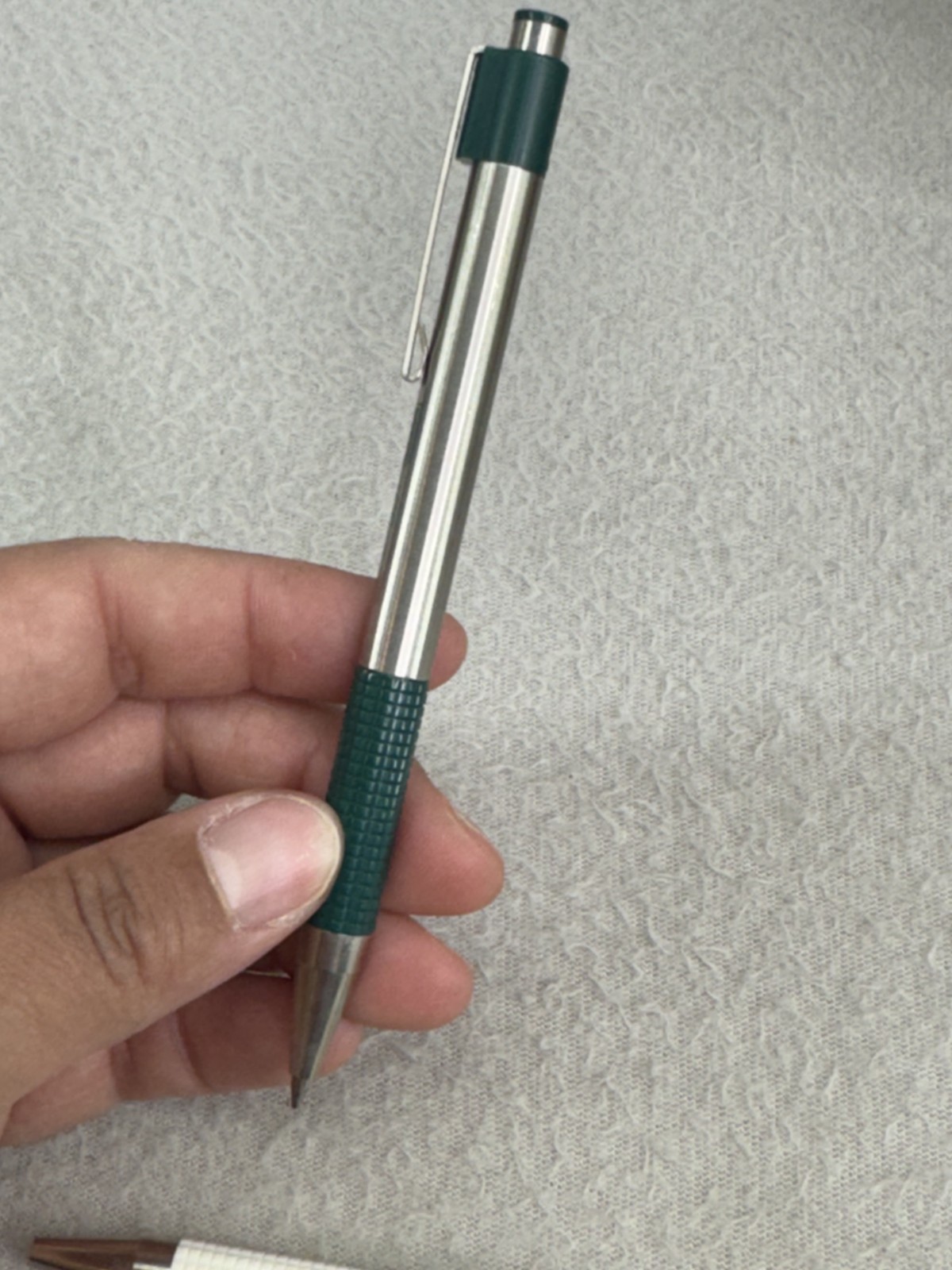 Vintage Zebra F-301 Ballpoint Pens Lot of 2 Green White Chrome Japan 0.7mm