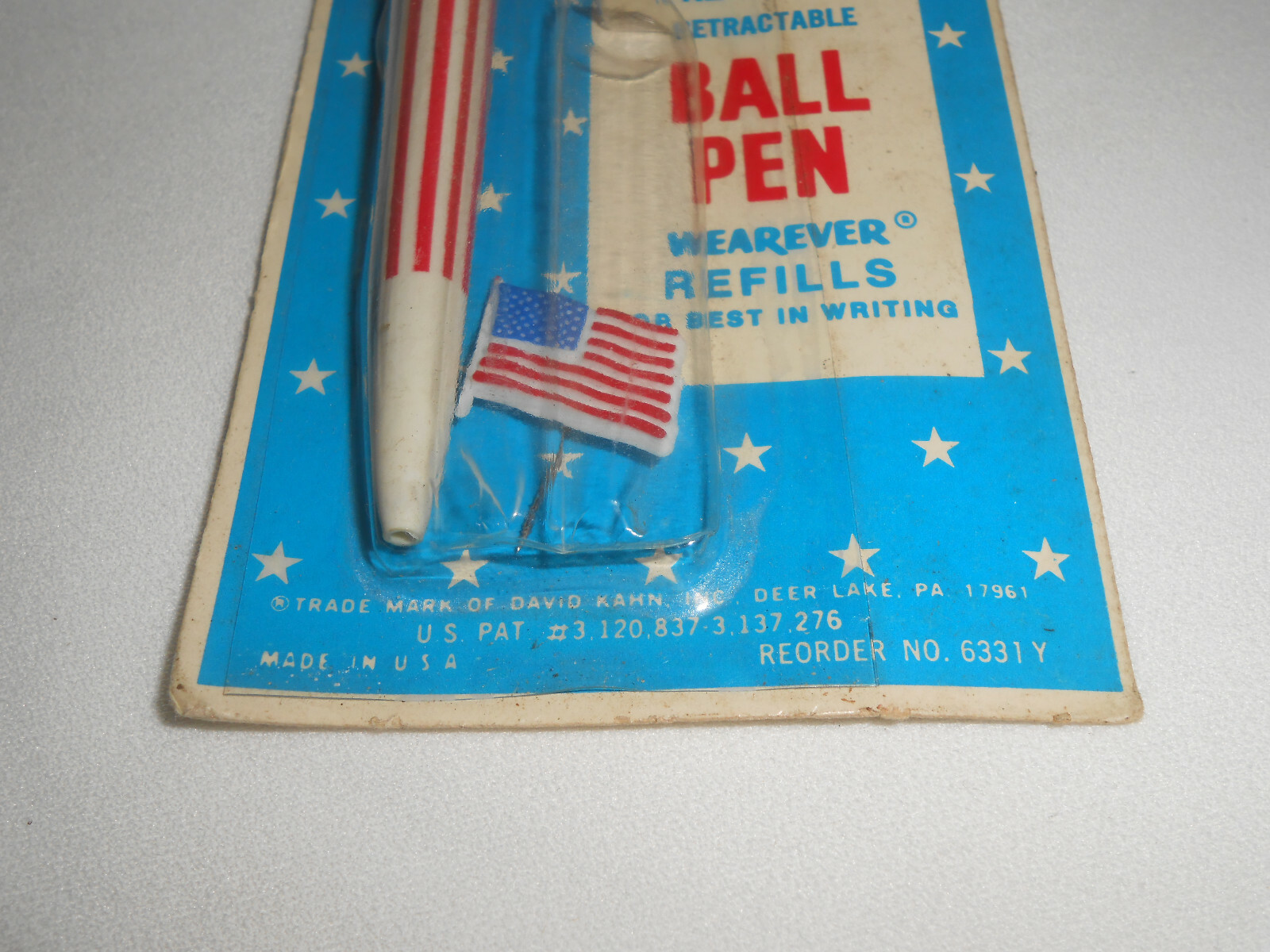 Wearever Ball Pen United States Bicentennial Pen With Flag Pin Vintage Unopened