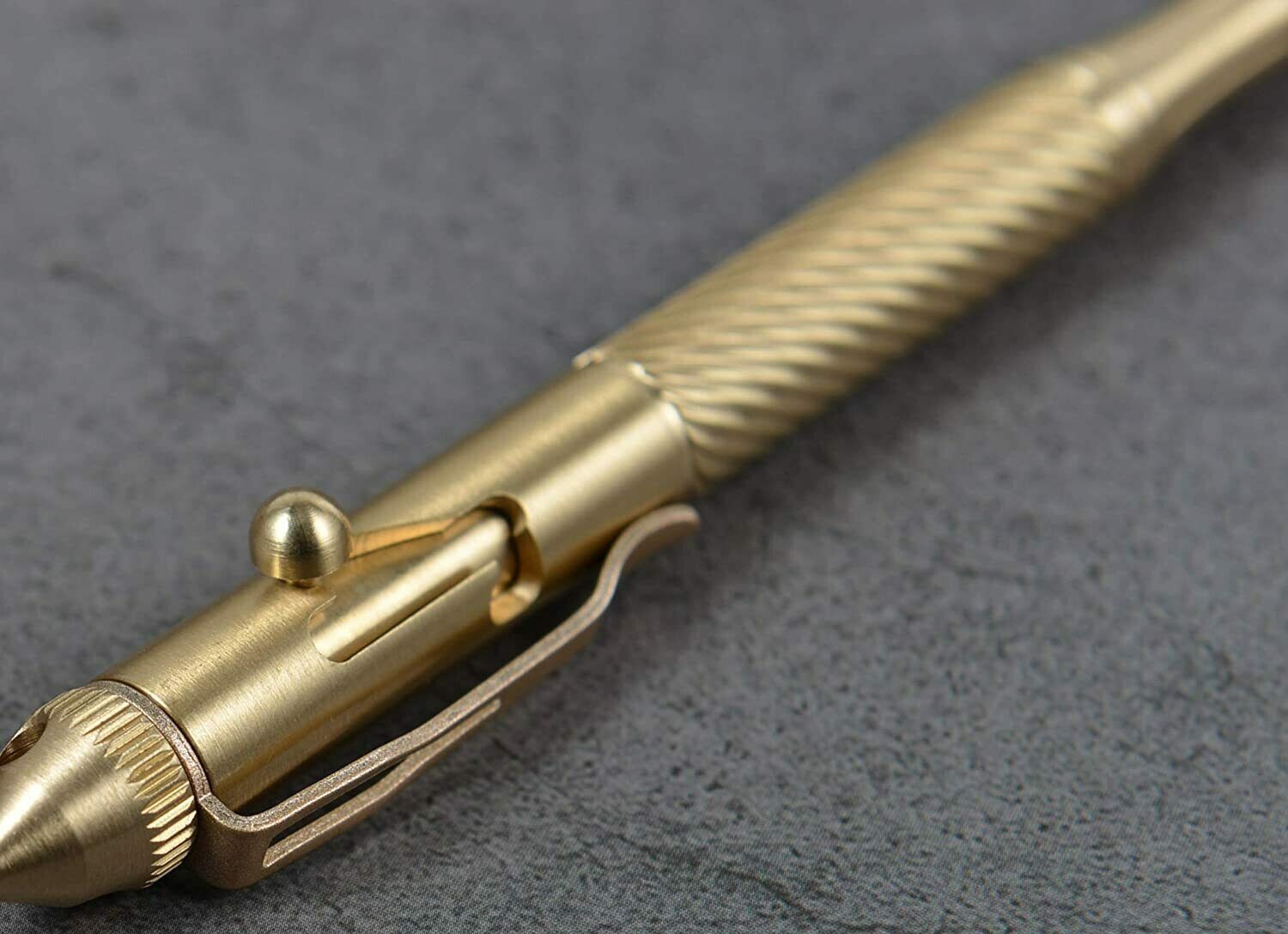 EDC Practical Brass Pocket Ball Pen Business Office Signature Pen Outdoor Travel