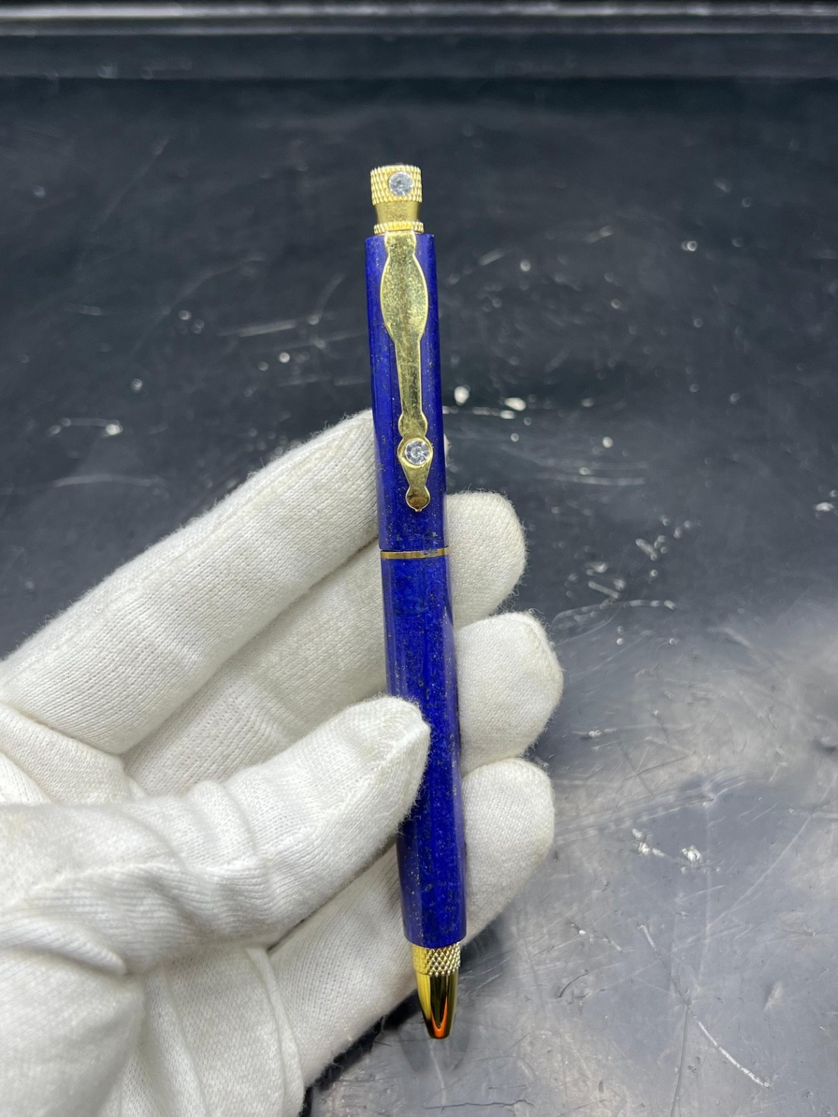 Lapis Lazuli 25g Handmade Blue Ink Ballpoint – Natural Gemstone, Wholesale