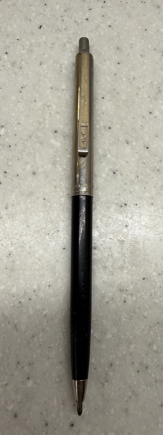 Vintage 1950’s Paper Mate Pen Double Heart USA Black