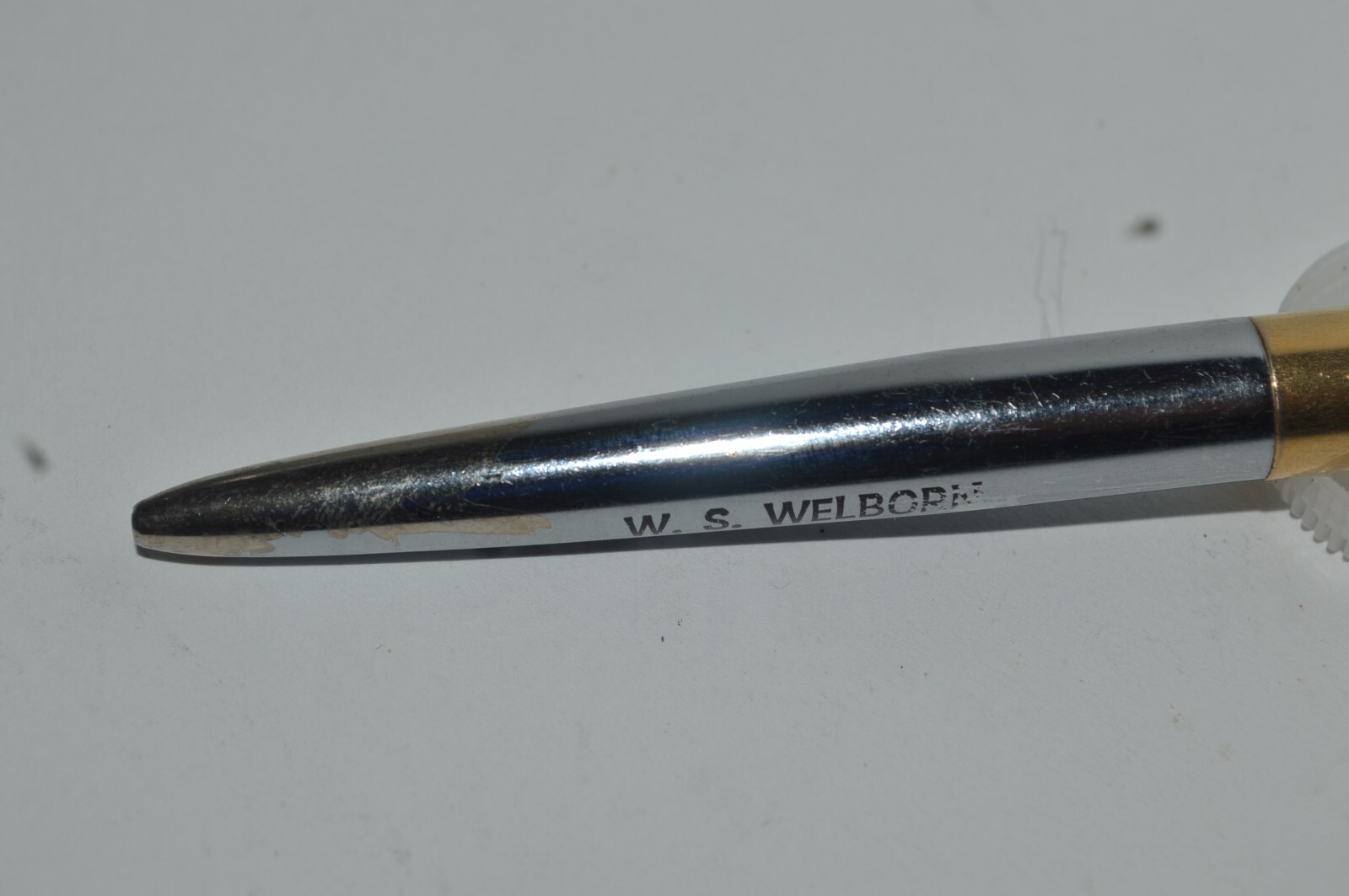 UNIPECO 2 Color Ink Ballpoint Pen W.S. Welborn Promo All Metal Body Tested Works
