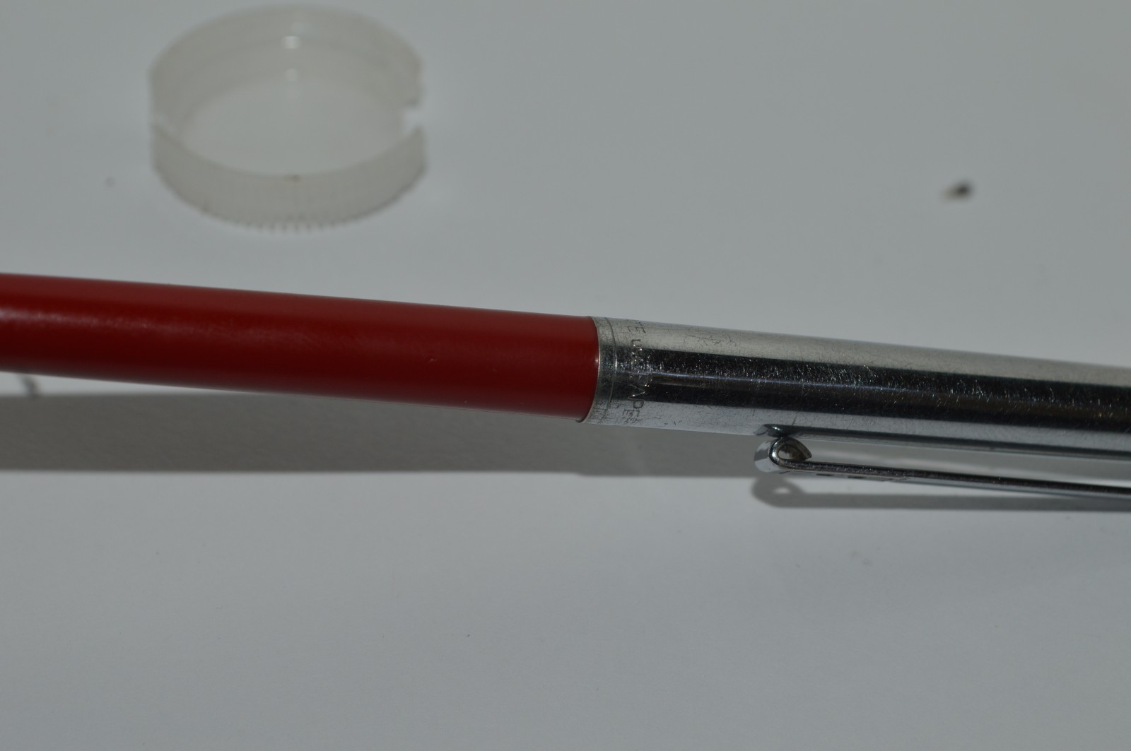 Paper Mate PROFILE #1 SLIM Grip Ballpoint Pen Red Barrel Made In USA 1980s