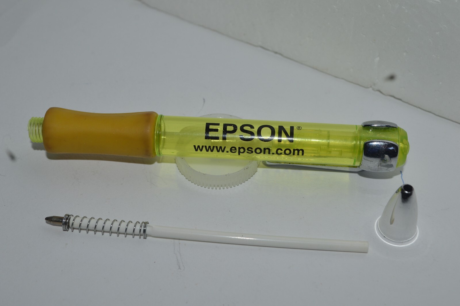 EPSON Promotional Ballpoint Pen Ergonomic Grip Lt Green Translucent Tested