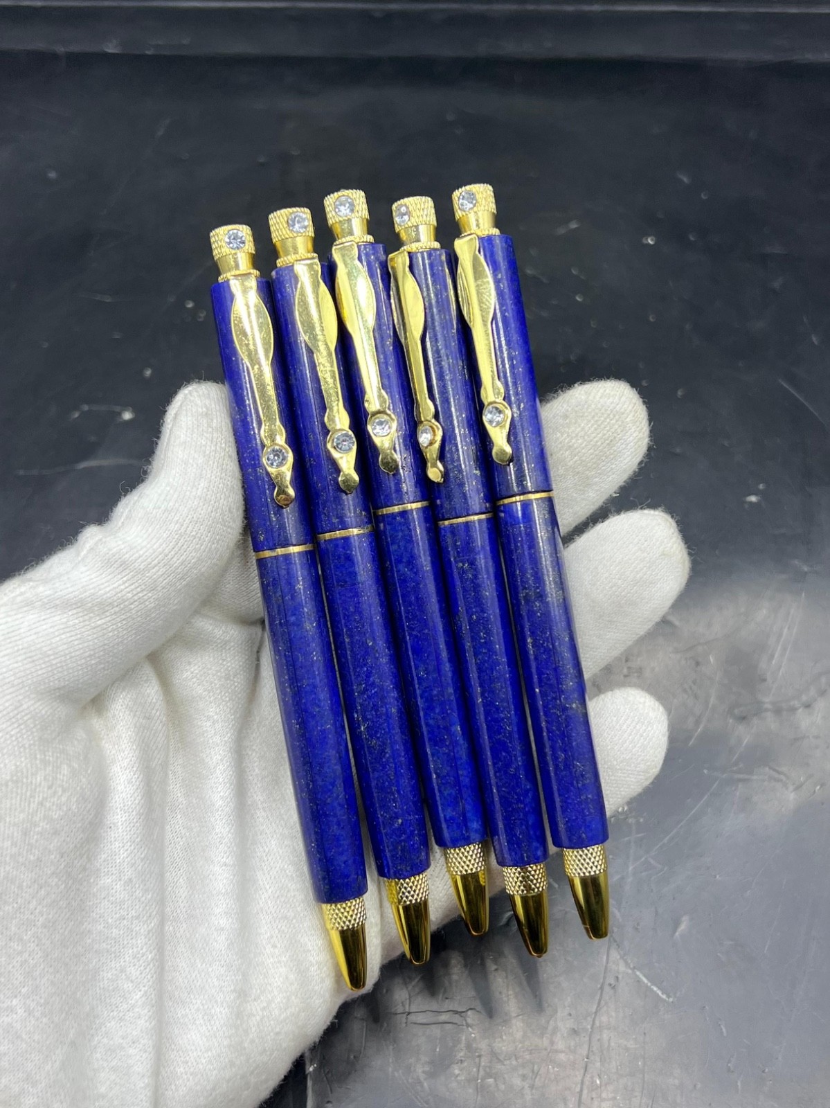 Lapis Lazuli 25g Handmade Blue Ink Ballpoint – Natural Gemstone, Wholesale