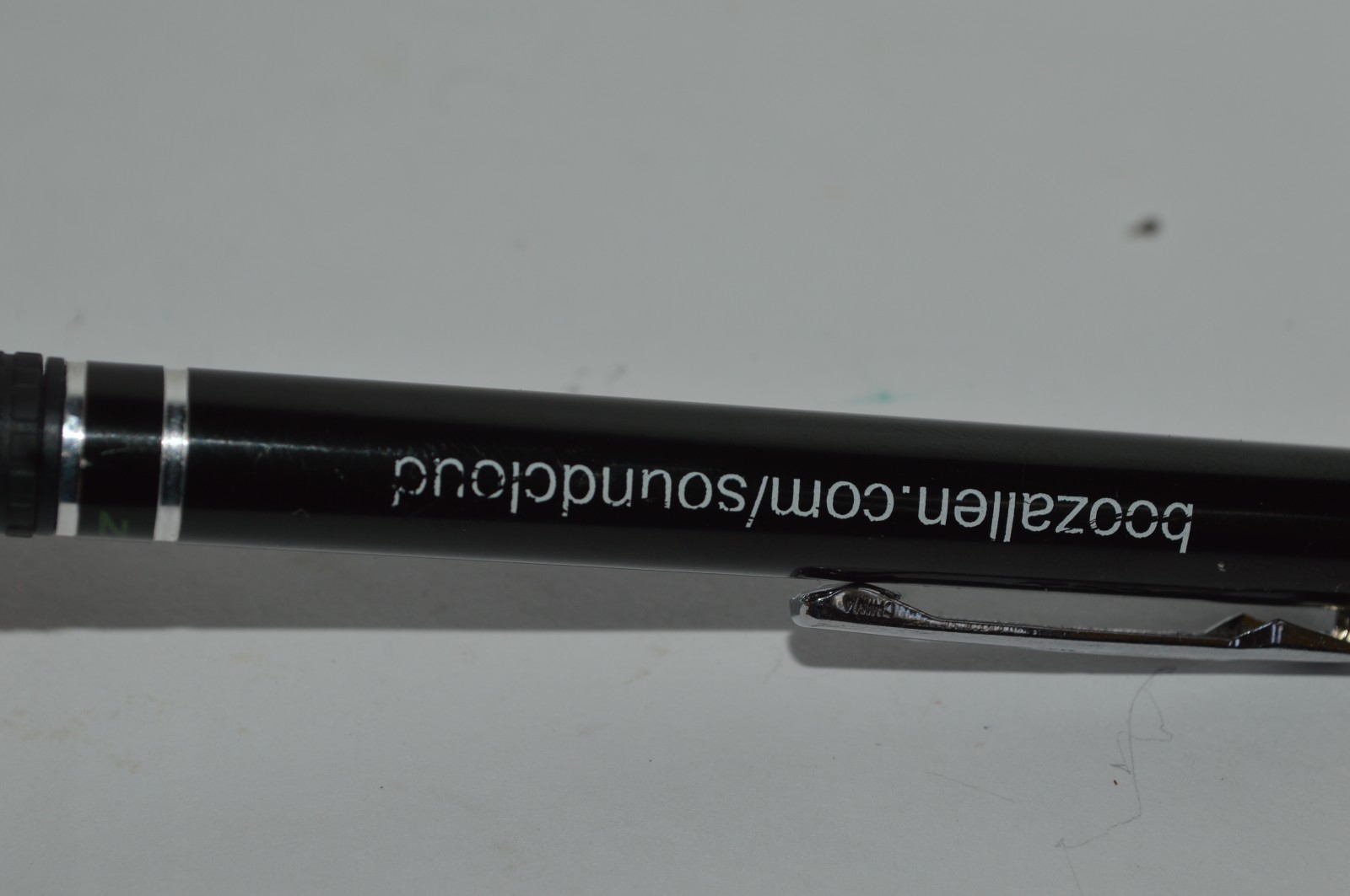 ZOOM Ballpoint Pen & Rubber Stylus Booz Allen Hamilton Promotional Tested 1990s