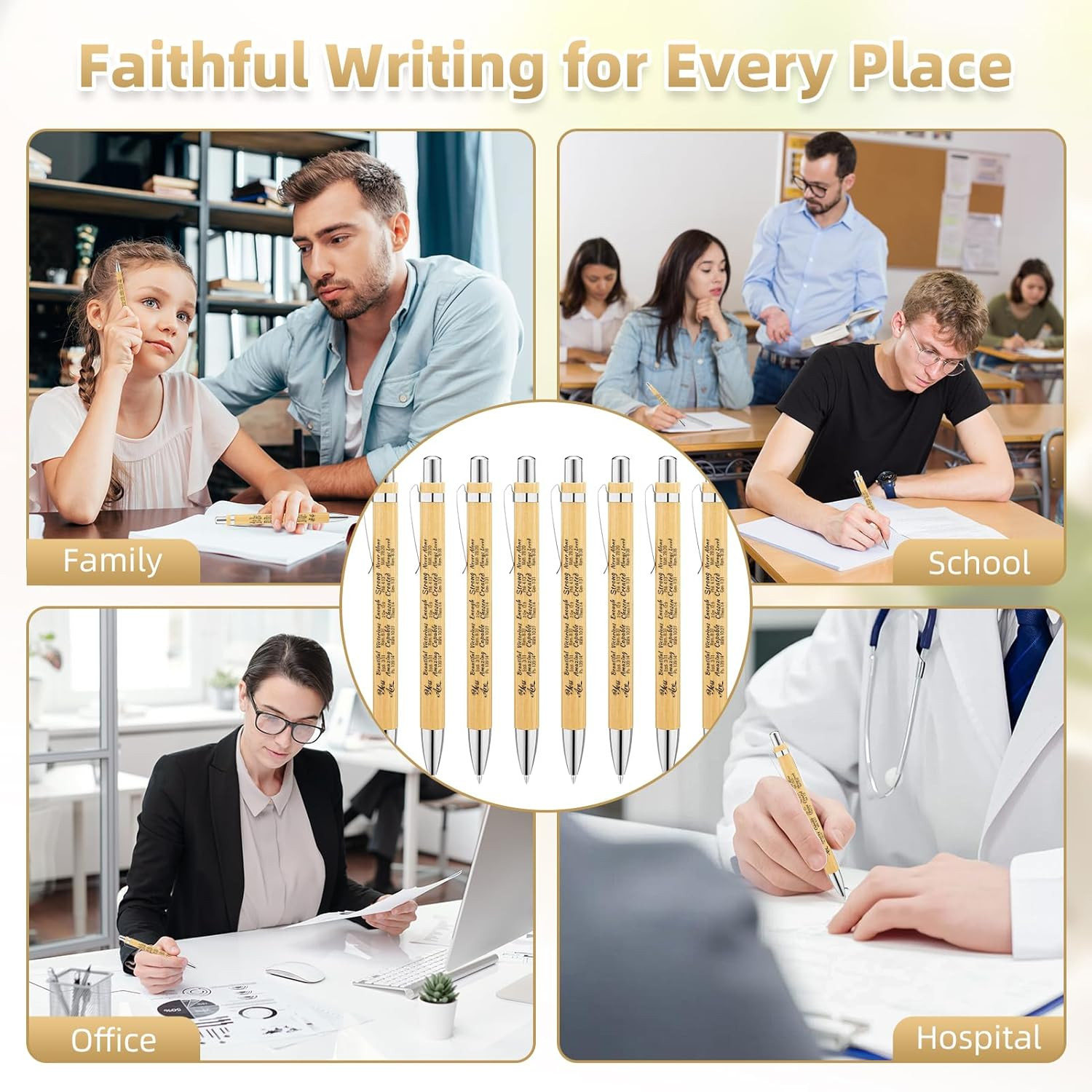 20 Pcs Christian Gifts Bible Verse Pens – 10 Christian Pens with Inspirational B