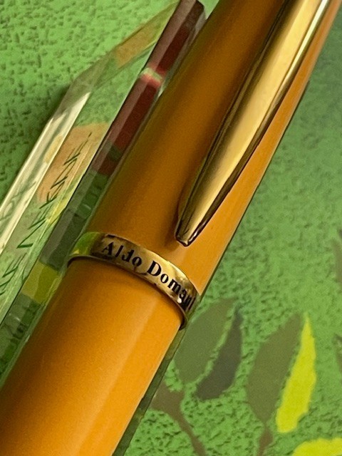 Aldo Domani Yellow Lacquer Rollerball Pen