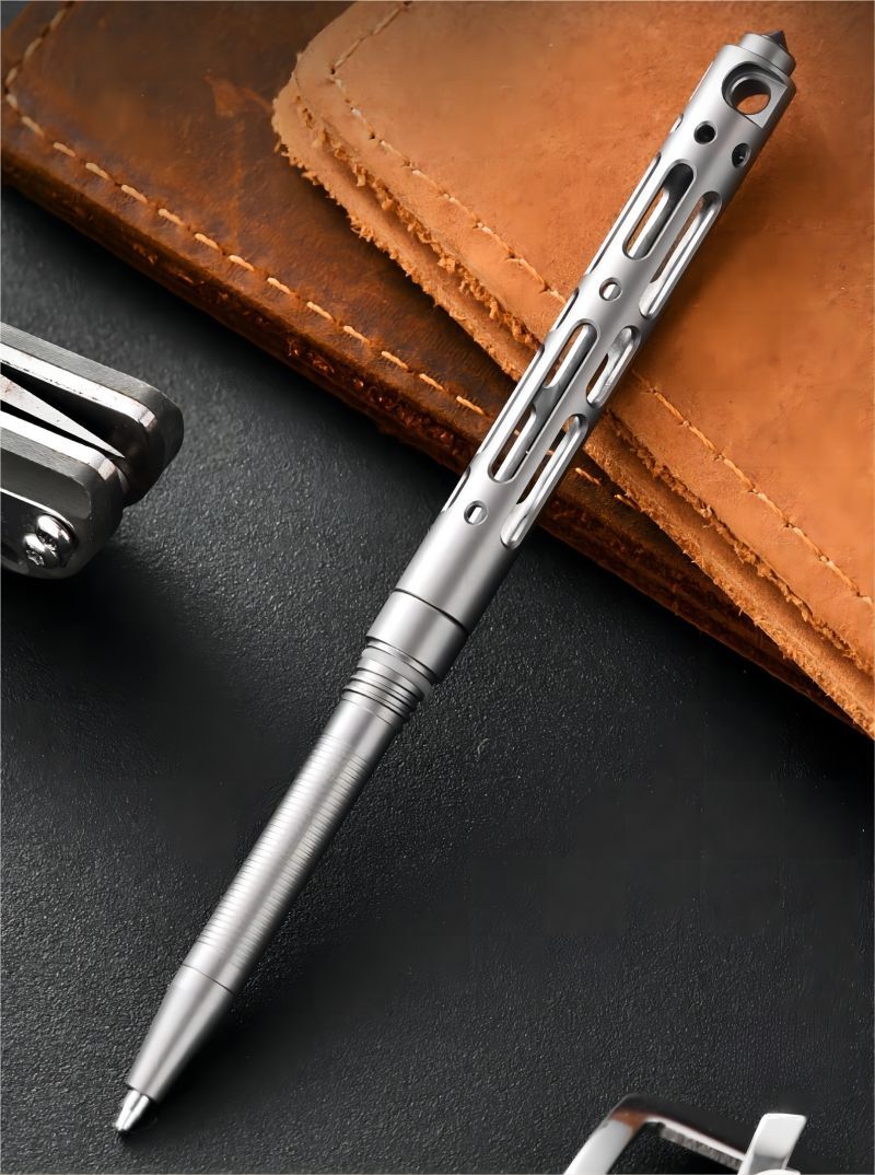 Titanium Mini Ballpoint Pen Portable Writing Pen Keychain EDC Multifunction Gift