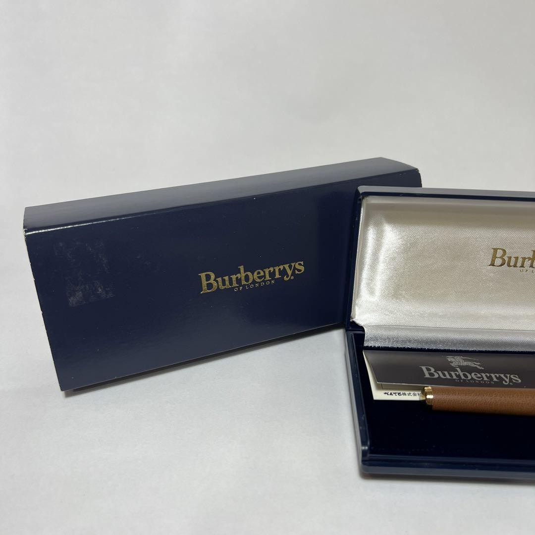 Burberry fountain pen, unused? Leather wrapped, brown 230929